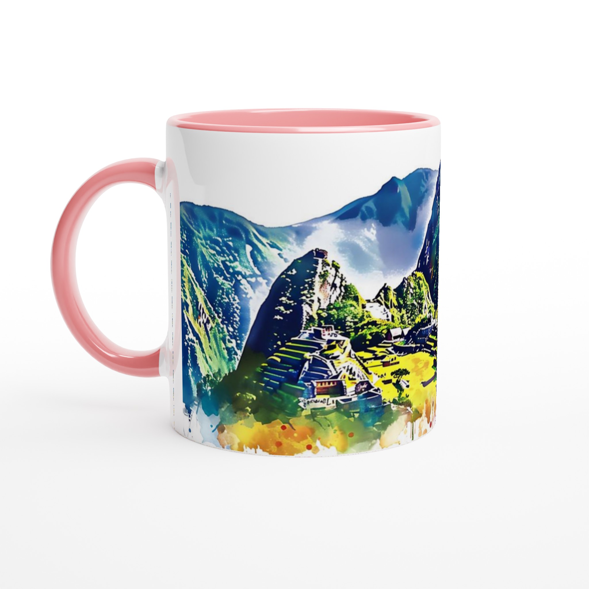 Machu Picchu Akvarell Mugg – Färgsprakande Reseupplevelse i Keramik, Välj Din Favoritfärg! 6 ab8d9439-9927-4241-8f32-7244116ca7fb
