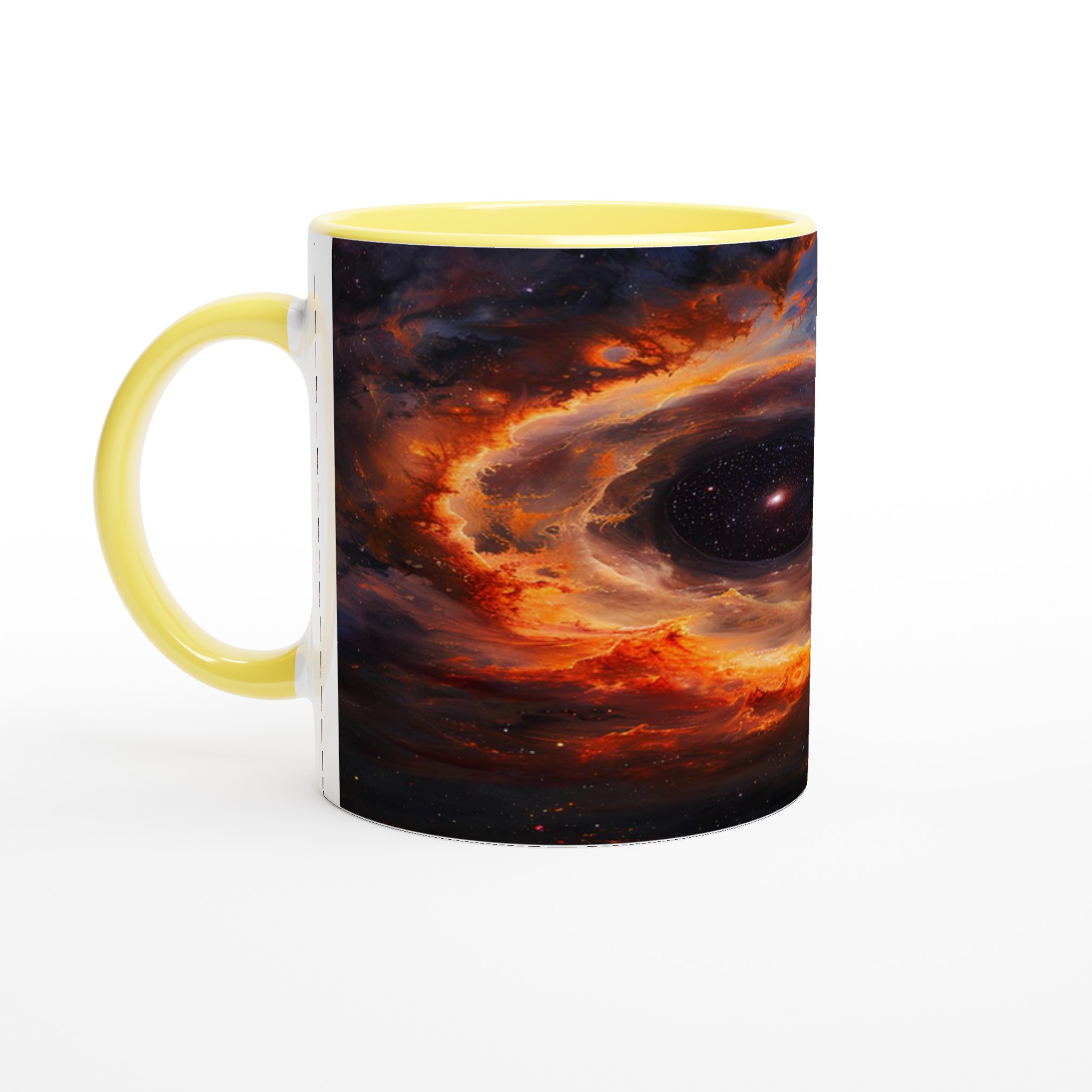 Kosmisk Virvel Mugg - 11oz Keramikmugg med Galaktiskt Design i Varma Toner 5 ab910b00-d740-497e-b8ef-44f1587fdedd