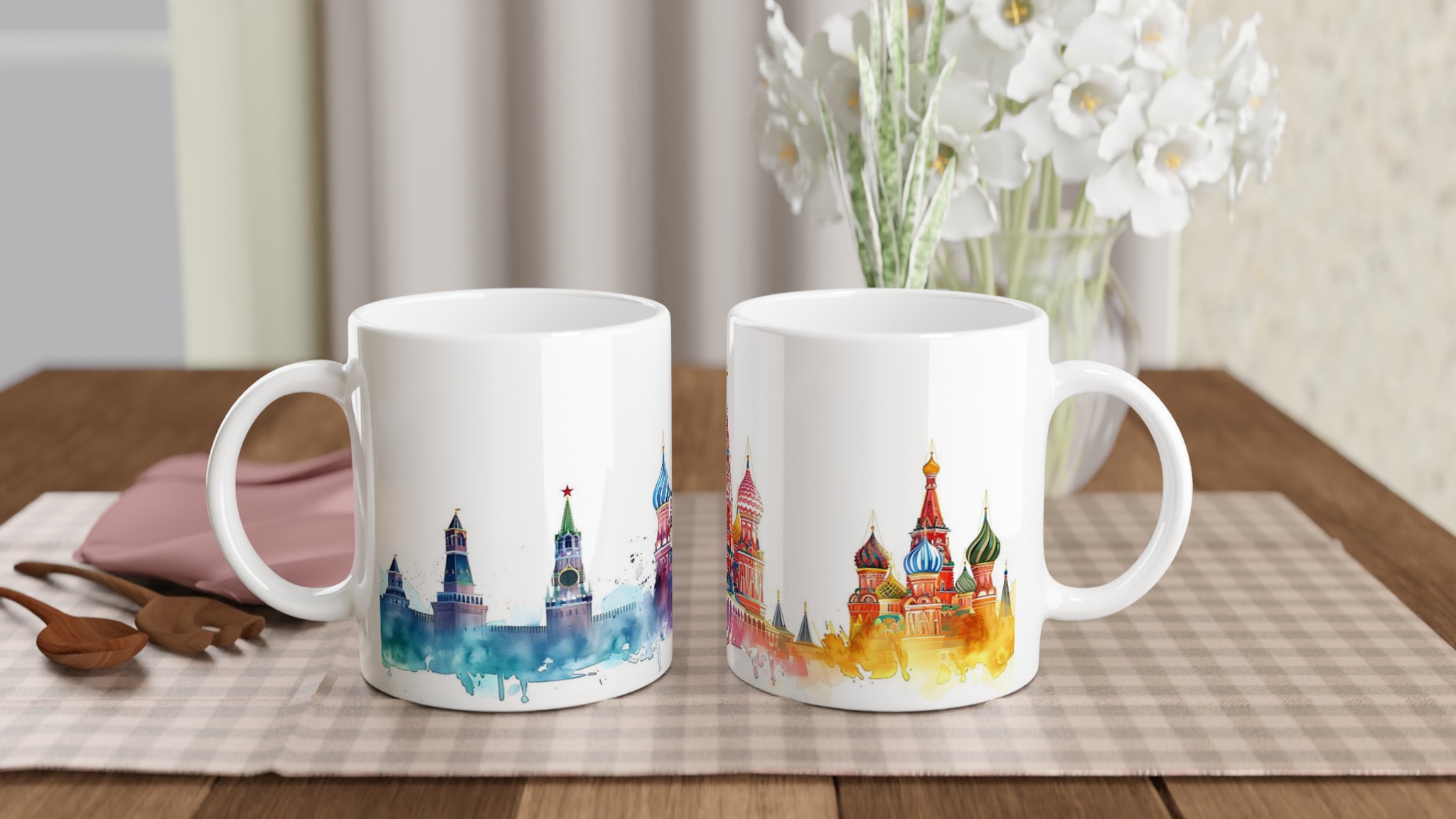 Färgsprakande Rysk Arkitektur Mugg – Vit 11oz Keramisk Mugg med Ikonisk Design 10 ab94ba8c-8d4a-4114-a6c9-18f9e6dddfb8