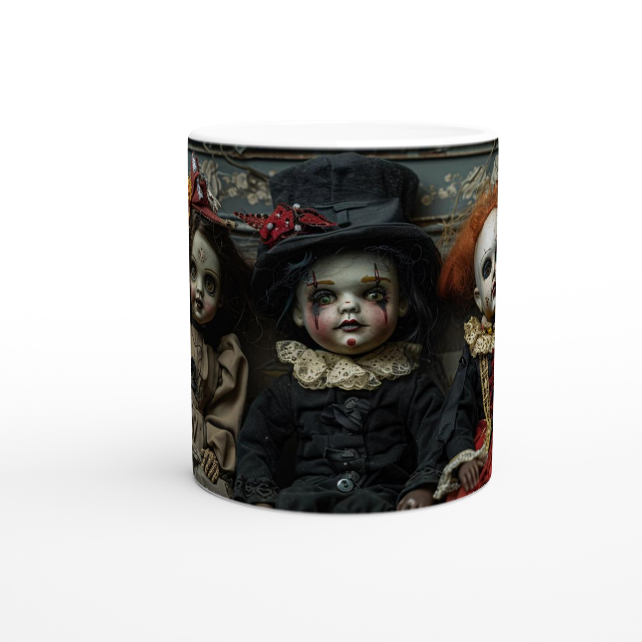 Gothic Charm Keramisk Mugg - Drömmande Dockdesign i 7 Färger 8 ab97393a-1b30-4df1-afb5-1e594402df01