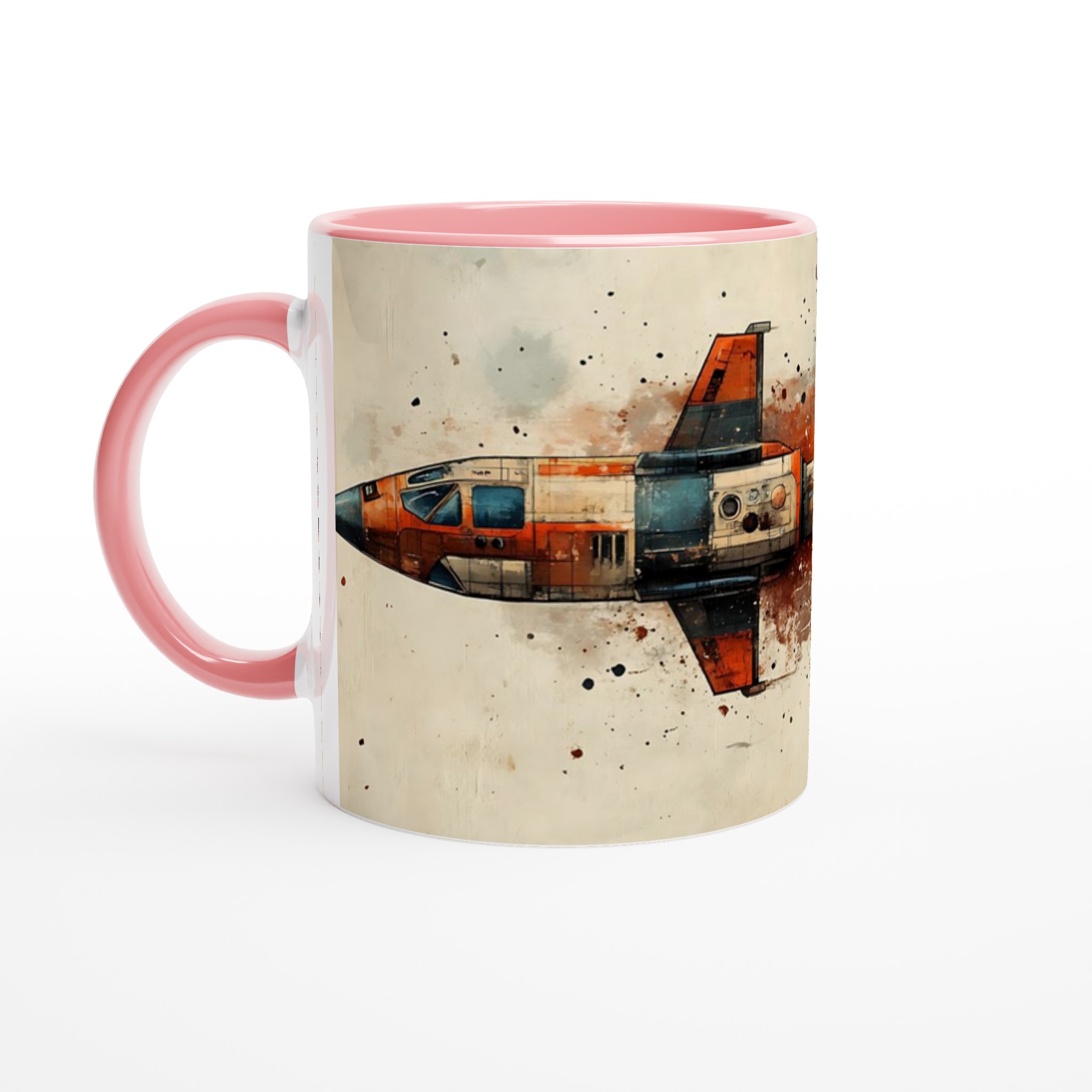 Retro Rymdskepp Mugg – Vild Energitryck i Keramik, Välj Din Färg! 4 abc19a72-39c2-462f-a062-d13d52ec4d23