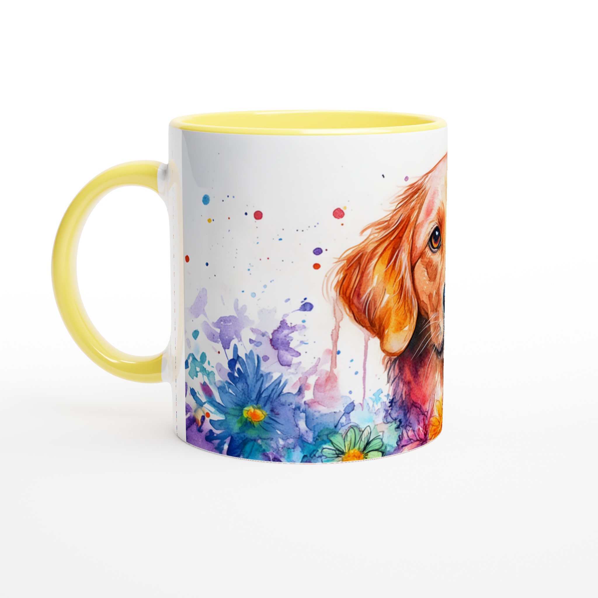 Golden Retriever Akvarellmugg – Färgstark Hundkonst för Kaffe- och Teälskare, 11oz 3 abd20cee-5319-4a19-a40a-0fe1c74c0d56