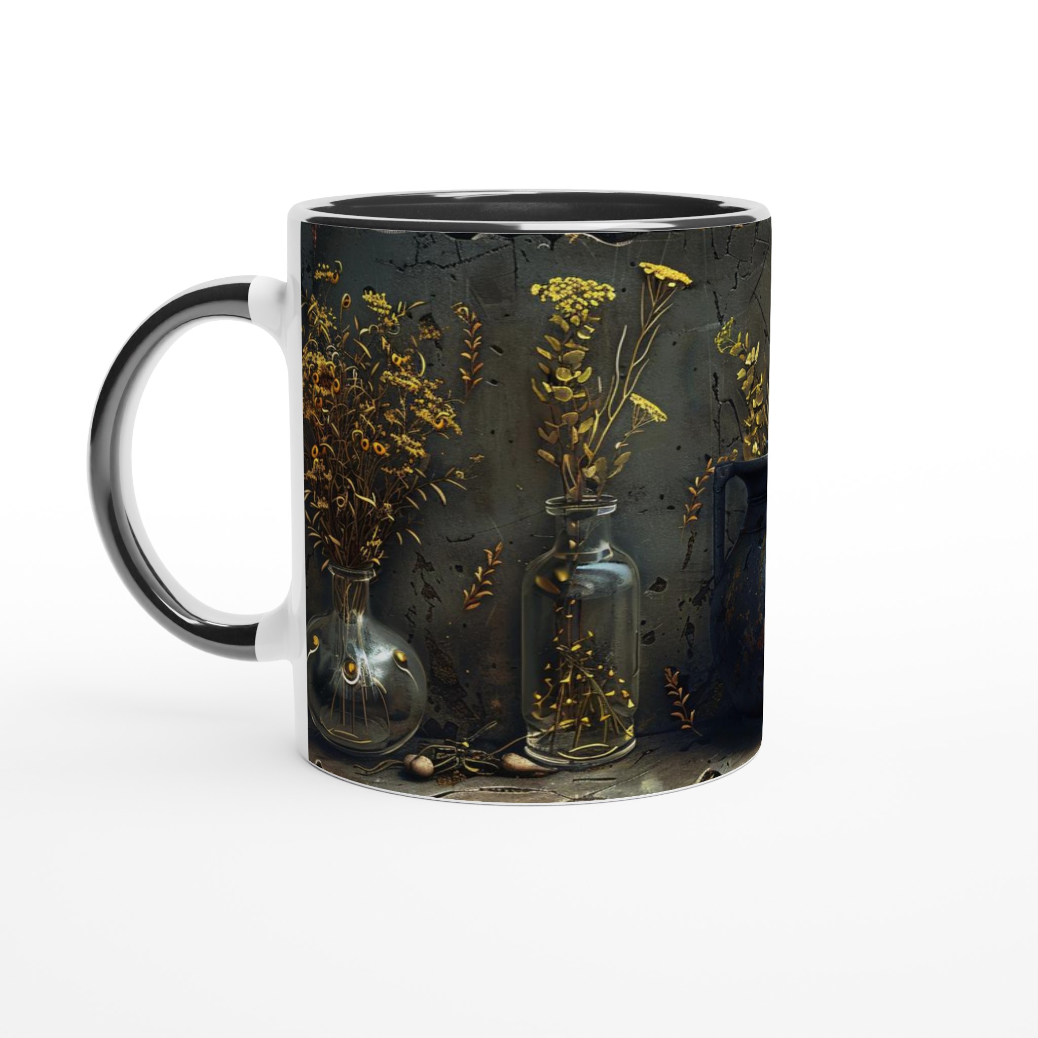 Alkemistens Skattkammare - 11oz Keramisk Mugg med Botanisk Konst i Guldnyanser 7 ac34fcfd-debb-4642-a6a6-ce10c14e1dba