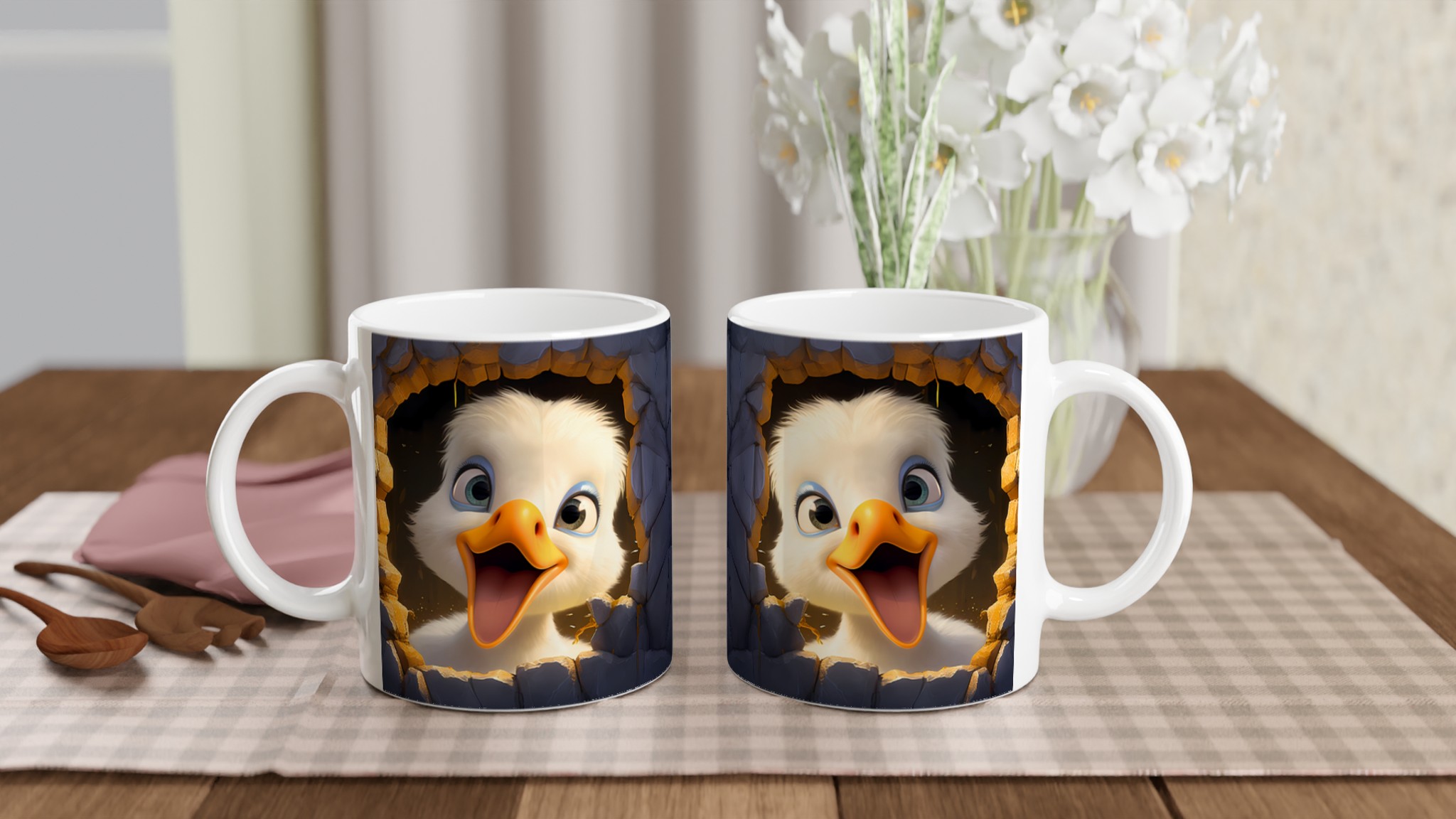 Glad Anka 11oz Keramisk Mugg - Rolig design i valfri färg 10 ac5529fa-1a0d-478c-bcf1-3becb1e1f158