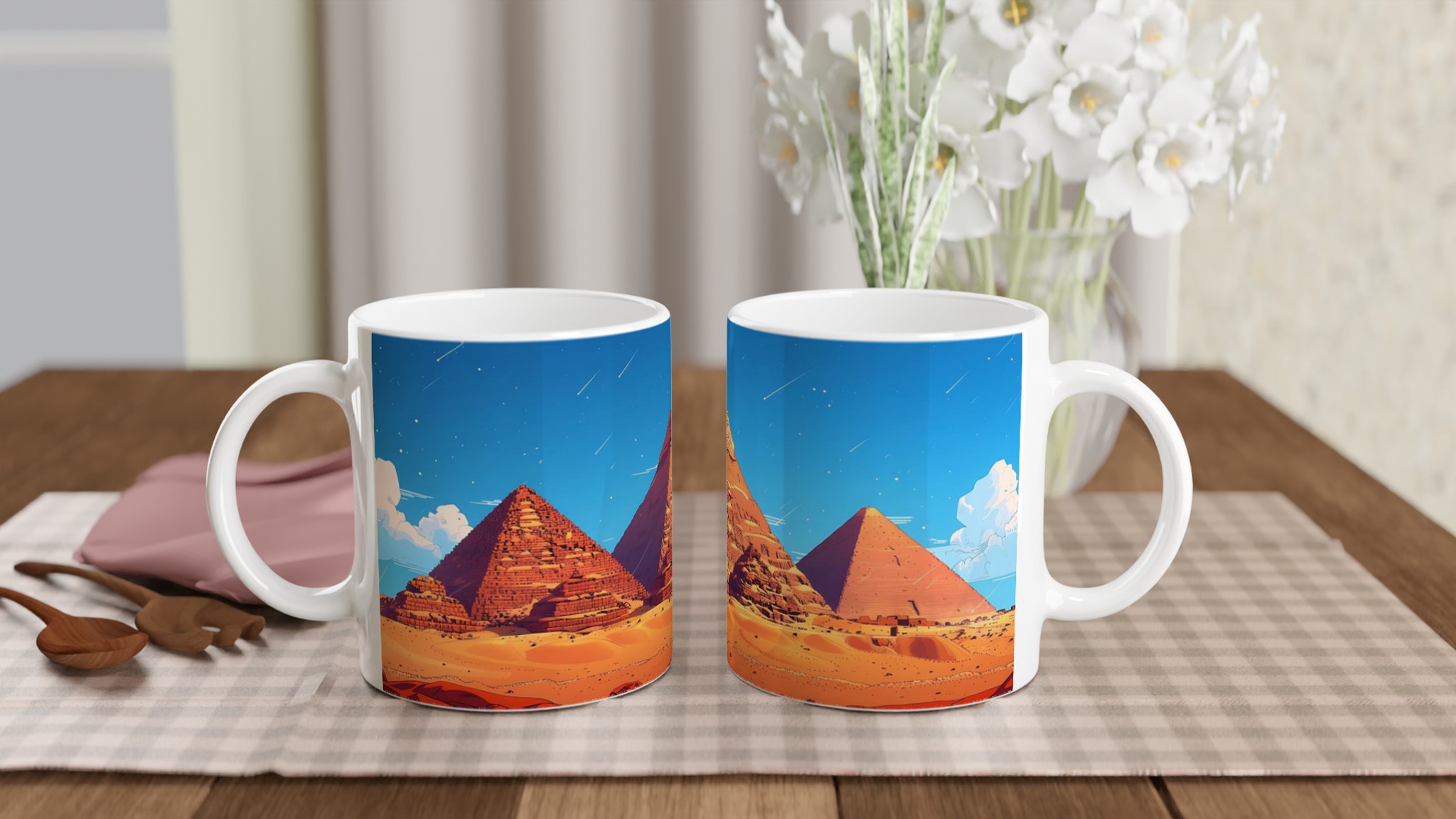 Egyptisk Pyramider & Ökenmugg – 11 oz Keramisk Mugg i Valfri Färg, Diskmaskinsäker 10 ac7415f0-5601-4096-ba7d-2137ec56578d