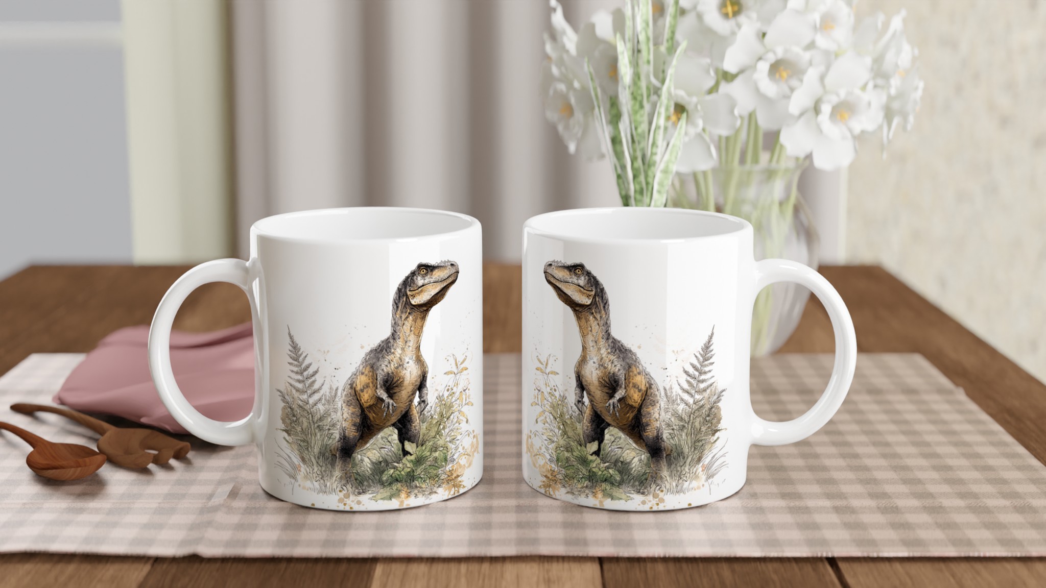 Dinosaurier i Vattenfärg 11oz Keramisk Mugg – Välj bland 7 Färgstarka Alternativ! 10 ac77da56-d082-4e46-a4b4-3bfeec92c193
