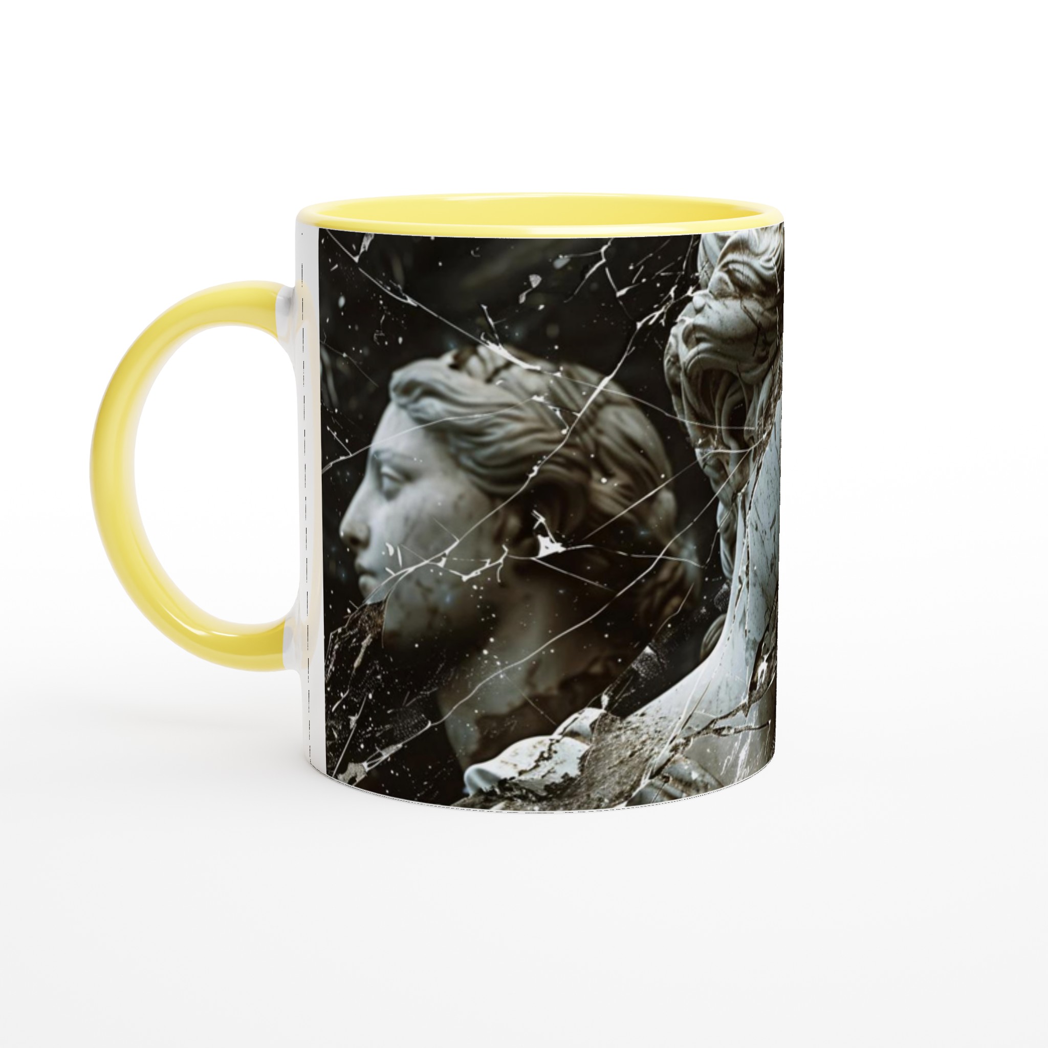 Vit 11oz keramisk mugg med klassiskt skulpturmotiv i ditt val av färgglatt keramikval 5 acc2704a-15a9-4b35-8dcd-eca82ba90fac