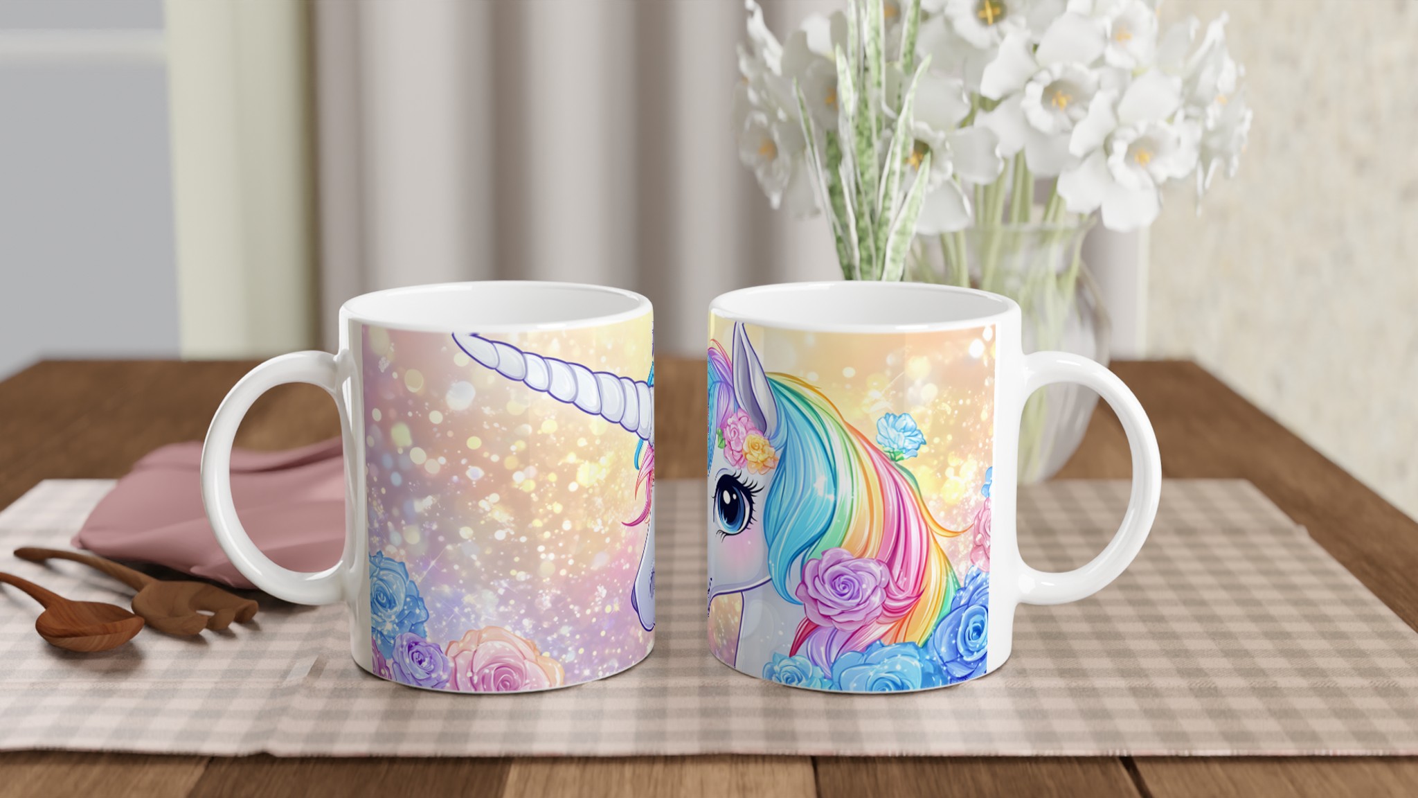 Magisk Enhörningsmugg - Regnbågsfärgad & Gnistrande 11oz Keramisk Mugg för Drömmande Stunder 10 ad313aa6-b866-4978-b6d1-05258335aed7