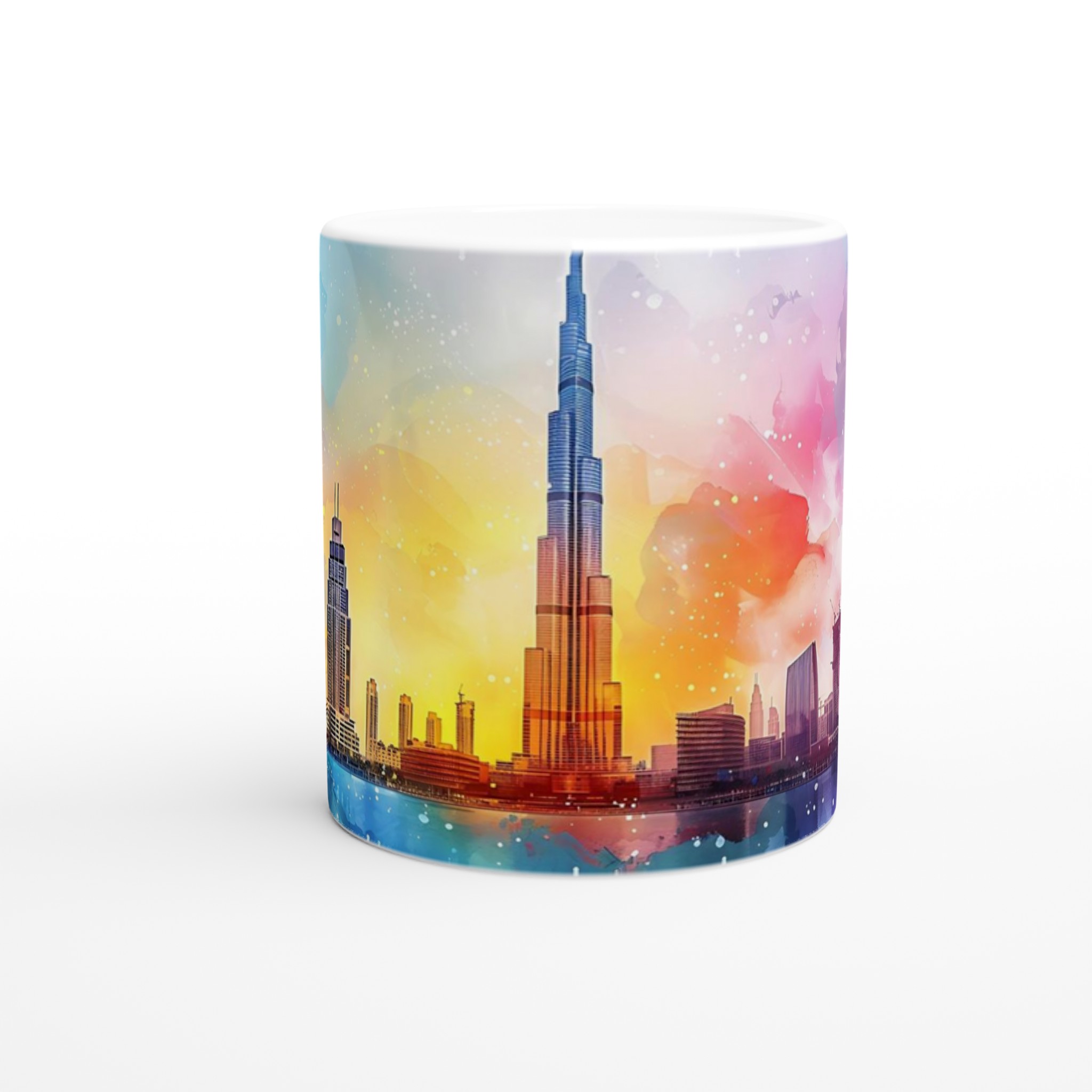 Dubai Skyline Watercolor Mugg – Färgstark Keramikmugg 11oz 8 ad42eab1-1ee0-40e7-95bb-d4f508a251fa