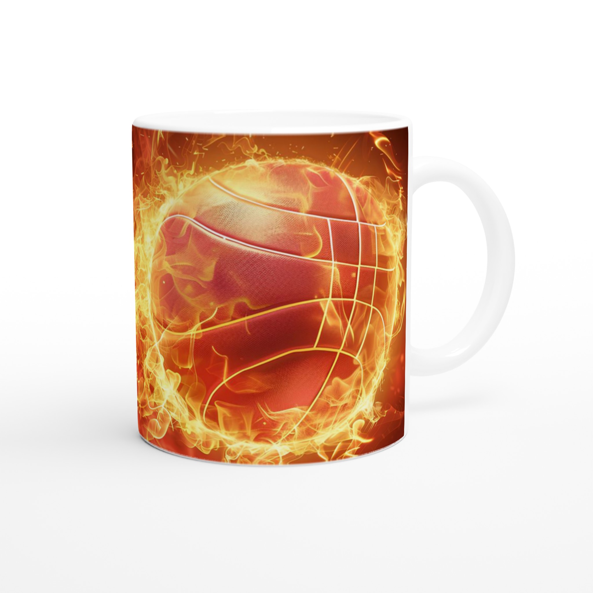Het Basket Design Keramisk Mugg - Flammande Eldboll för Sportälskare 9 ad523d1f-a64e-4e4c-b998-f3671c944222