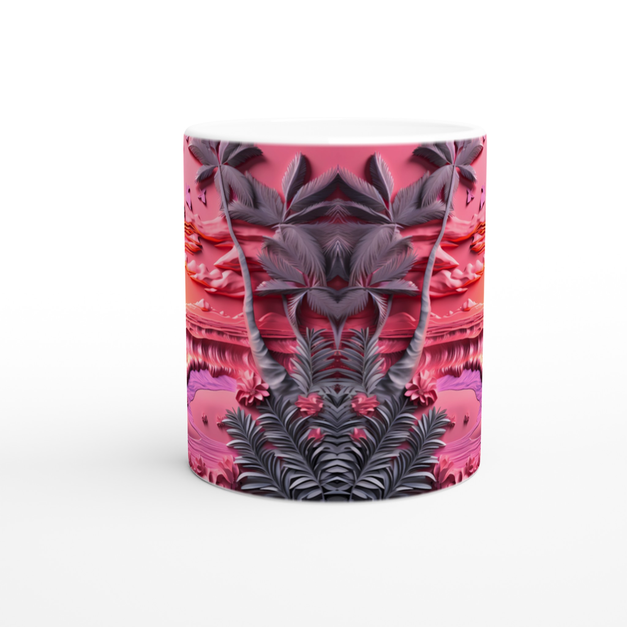 Tropisk Dröm Mugg – Solnedgång & Palmkant i Pop Art Rosa. Välj din färg! 8 ad6d69b8-b6cc-4932-adde-f7e407eed59d