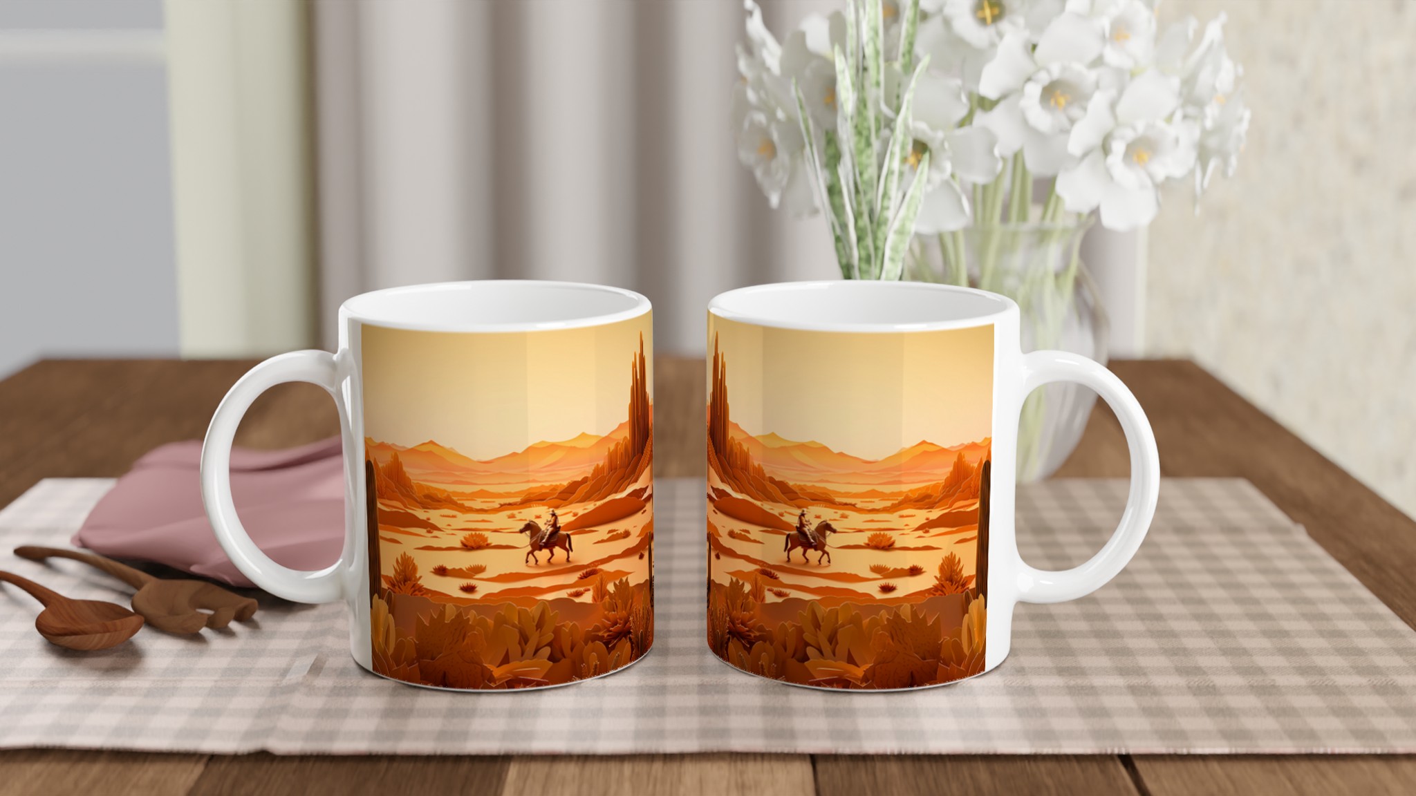 Western Horizon Keramisk Mugg - 11oz Kaffe, Te, Varm Choklad i 7 Färger 10 adb65d6d-e57b-43c3-80e1-8ec9b98d4ec3