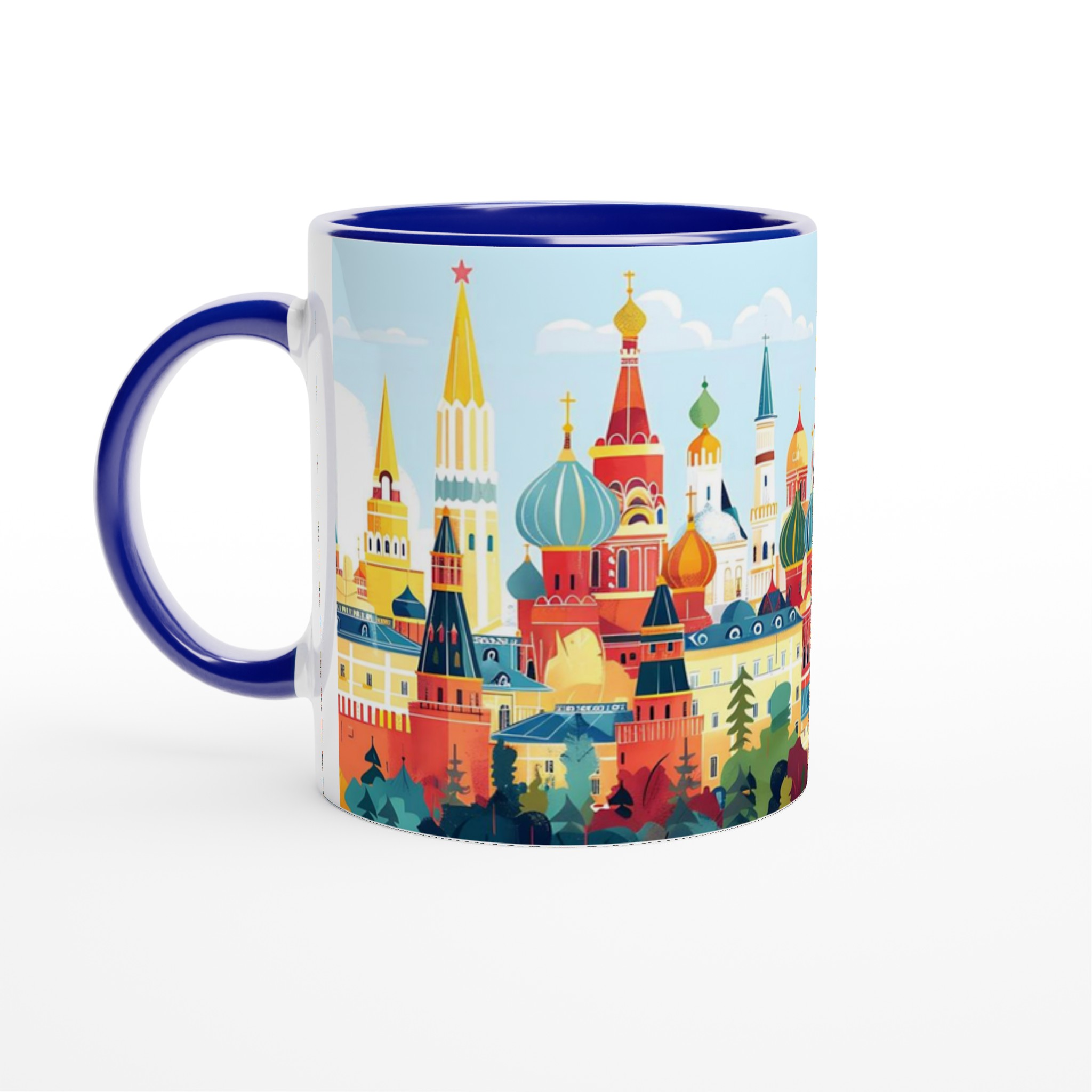 Mångfärgad Moskva Skyline Mugg – 11oz Keramik för Kaffe & Te i Flera Färger 4 adbd9326-fd91-45a8-aae5-6fbcd1e532e2