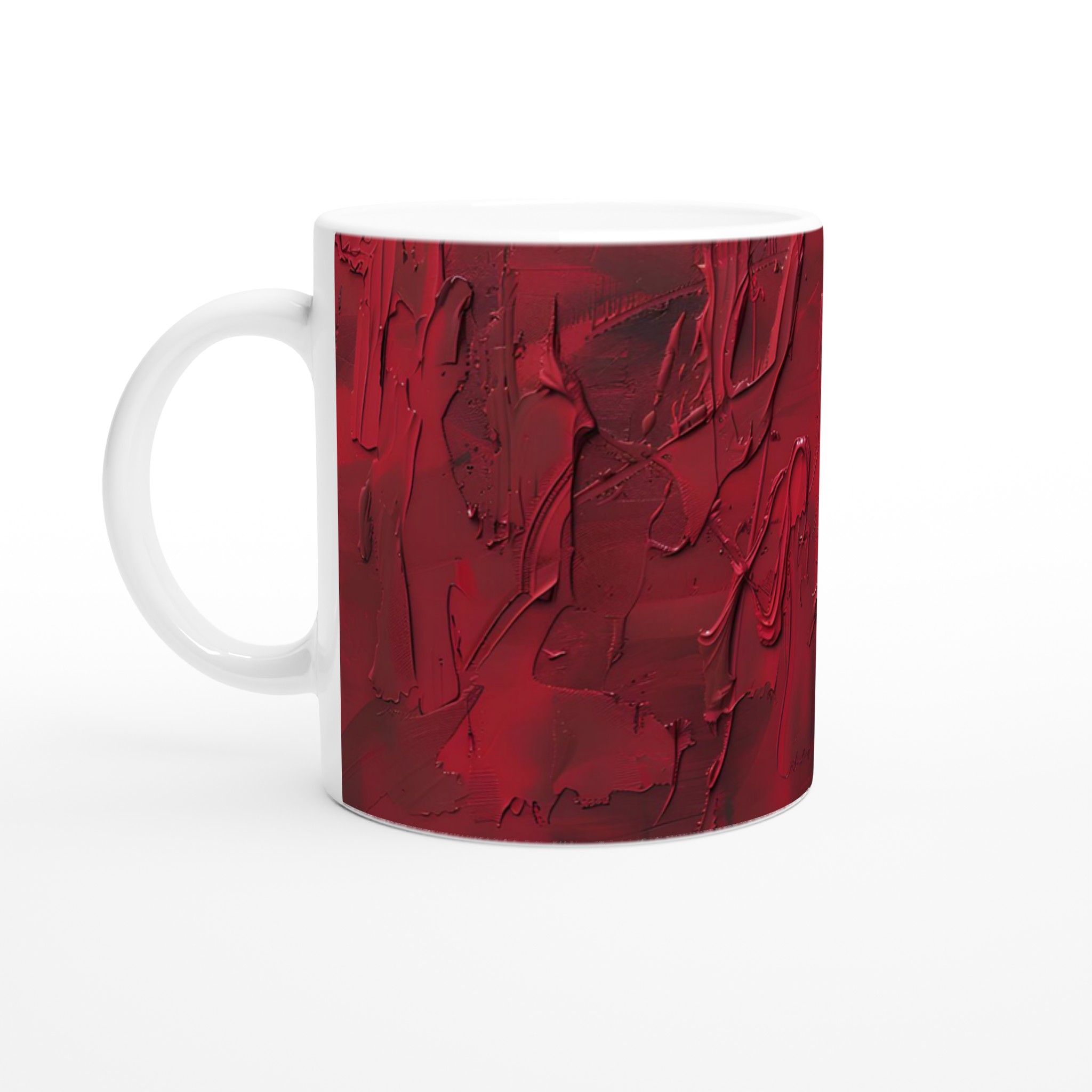Abstrakt Passion: Röd Konst Basketboll – 11oz Keramisk Mugg i Valfri Färg 1 adf72e39-01be-4937-ba92-339f0186e7e6