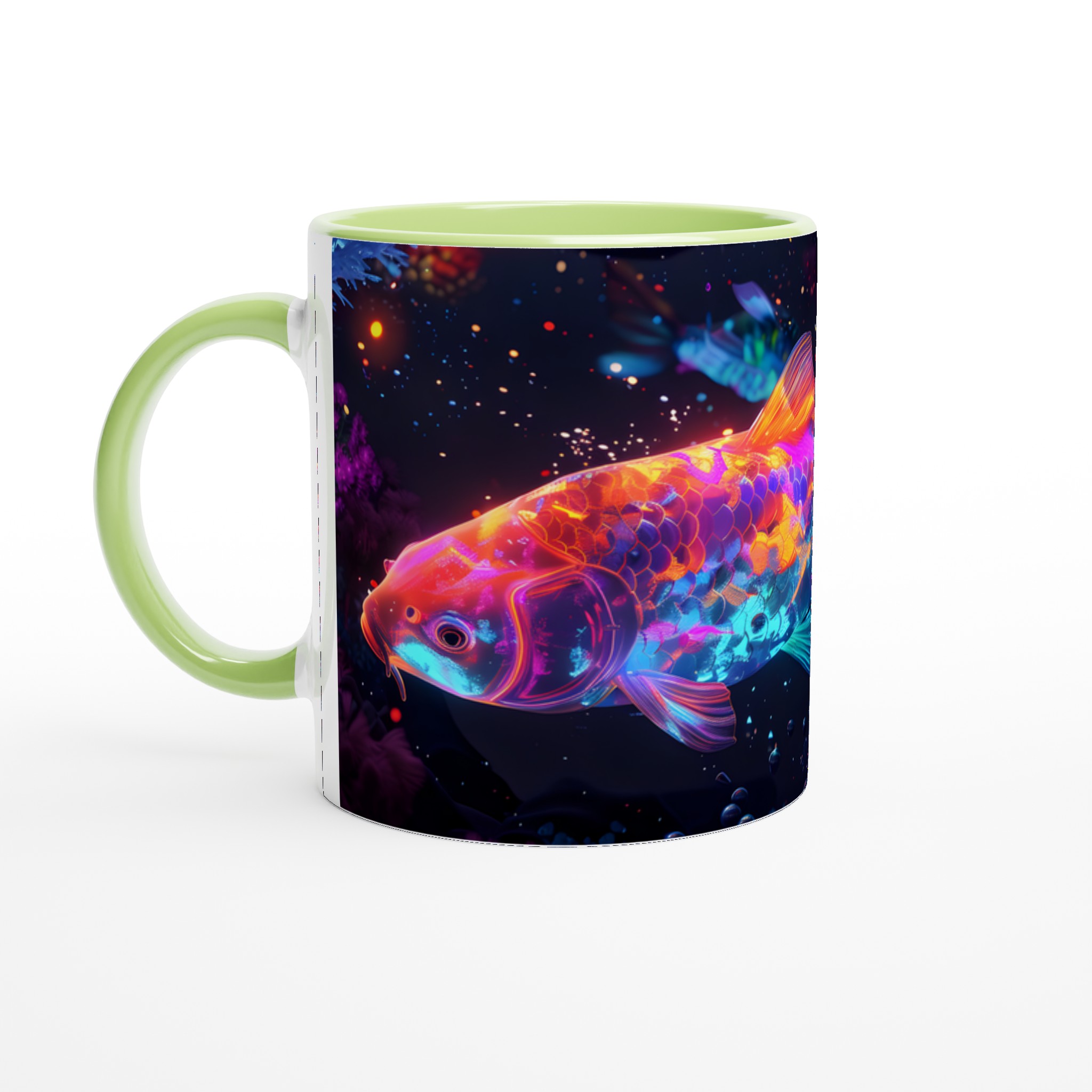 Neon Koi Drömmugg - 11oz Keramikmugg med Vibrerande Färgmagi, Välj Din Favoritnyans 3 ae34390f-2854-4eac-b313-57ad8c90fb7a