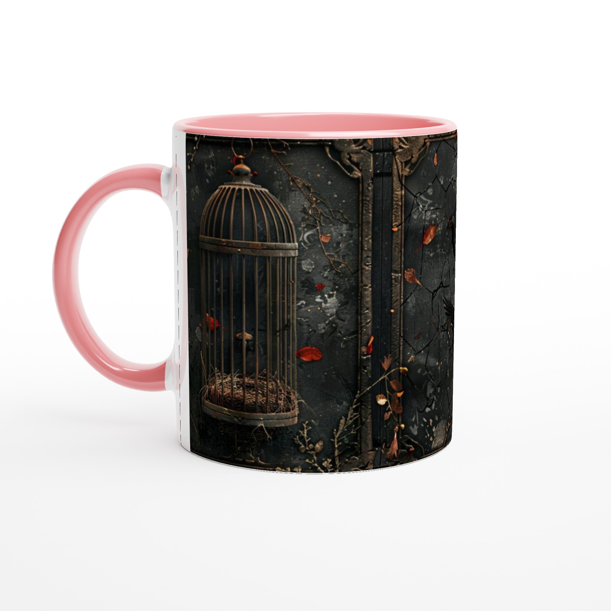 Mystisk Mörk Magi: 11oz Keramisk Mugg med Fåglar och Antik Charm – Välj Din Färg! 6 ae40c180-9eb0-429c-8e89-5917387a4cb7