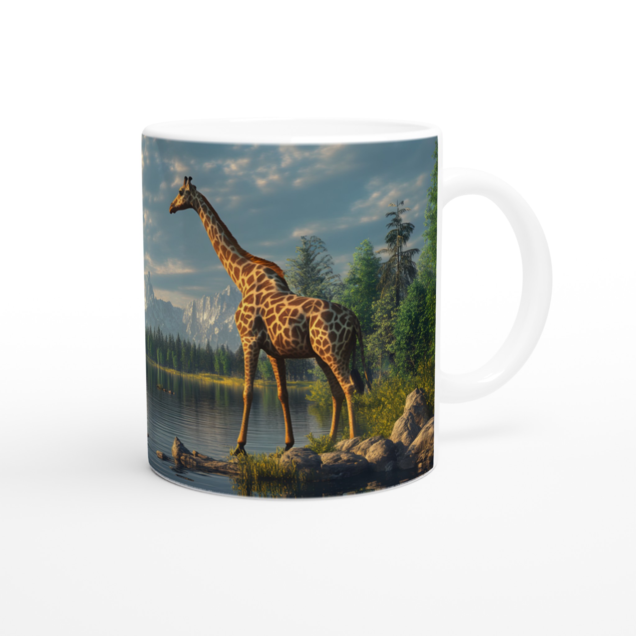 Majestätisk Giraff Vid Bergsjö – Premium Keramikmugg i ditt val av 7 färger 10 aec624b2-15ee-43af-beb9-6bef33e6270d