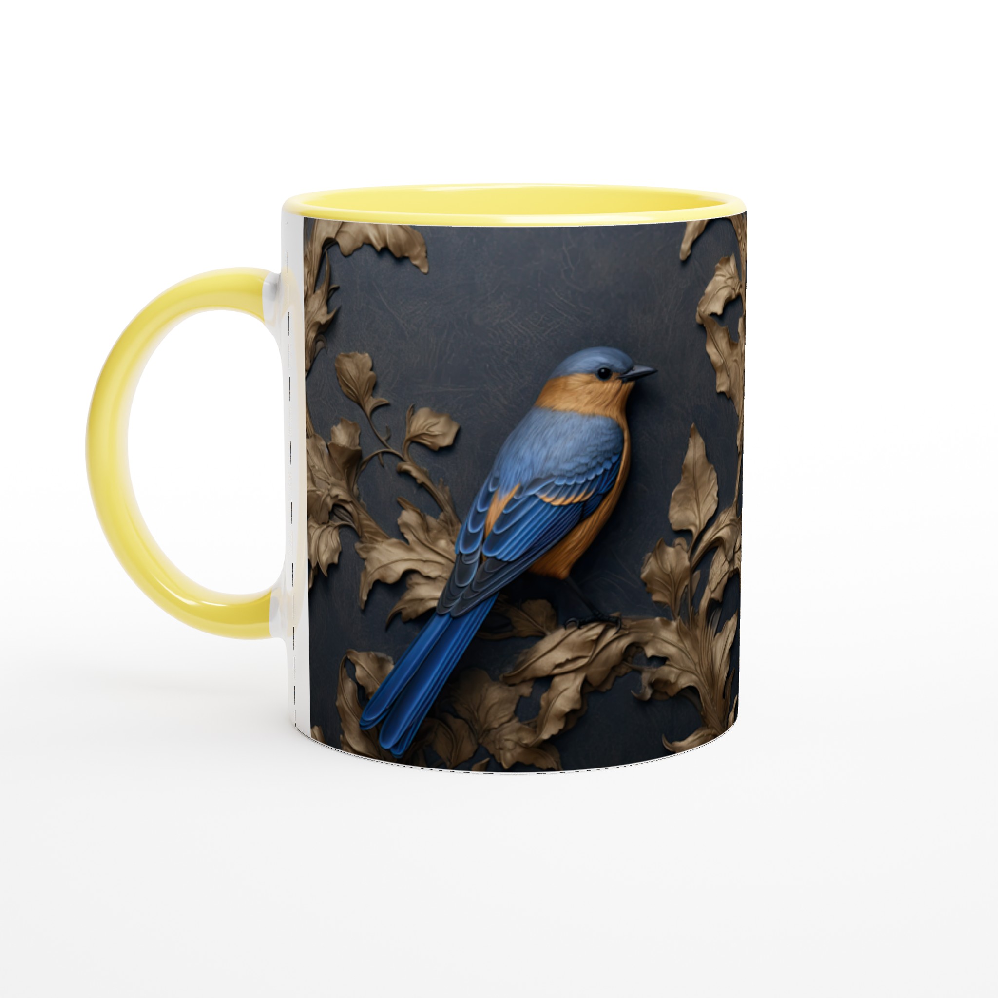 Elegant Blåfågel Keramikmugg - Lyxig Barockstil Kaffekopp i 7 Färger 5 af9fbf61-4bbf-491c-b9d1-7fd80006a80f
