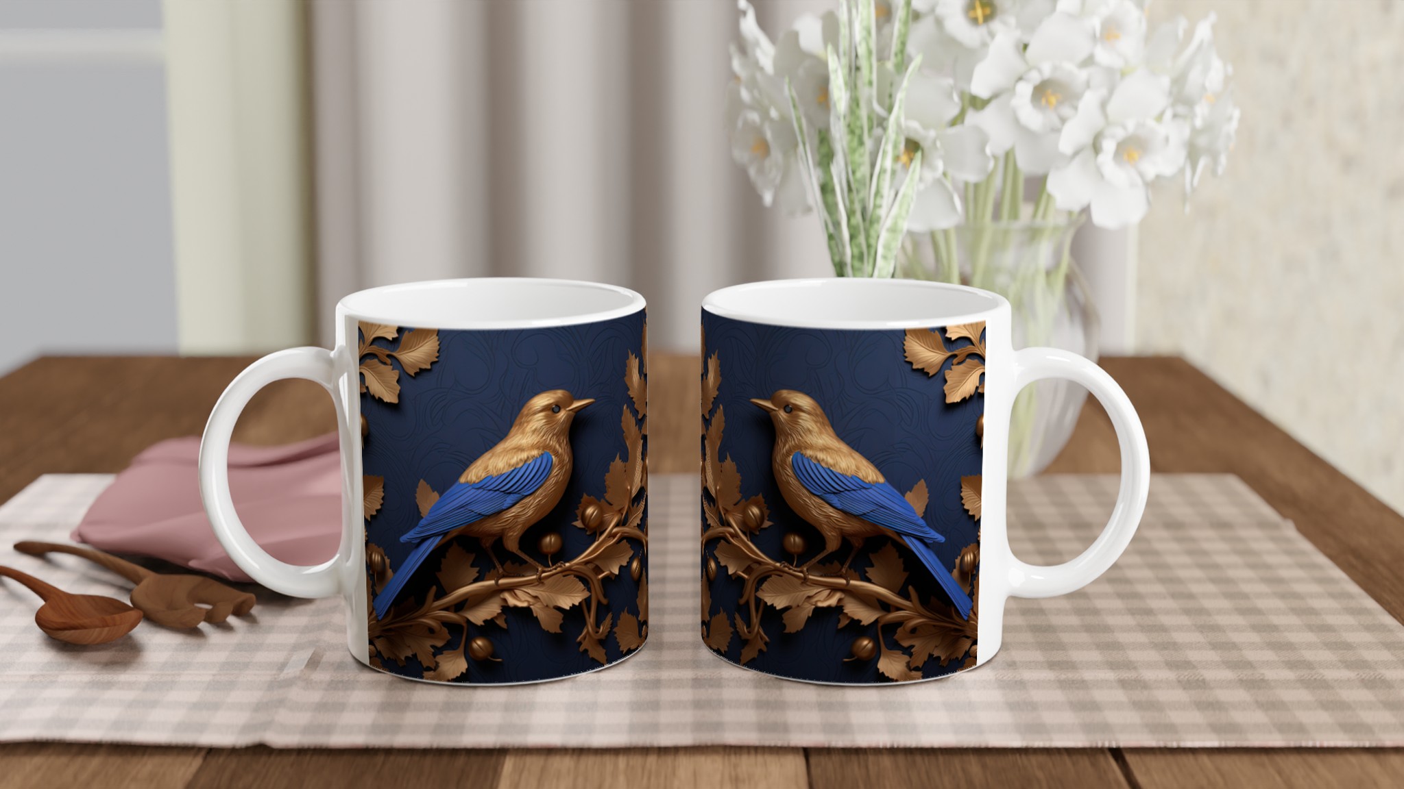Lyxig 11oz Keramisk Mugg med Guldfågelmotiv – Finns i 7 Eleganta Färger 10 afc9c8b2-00c8-4377-b11f-7ff66e50a27f