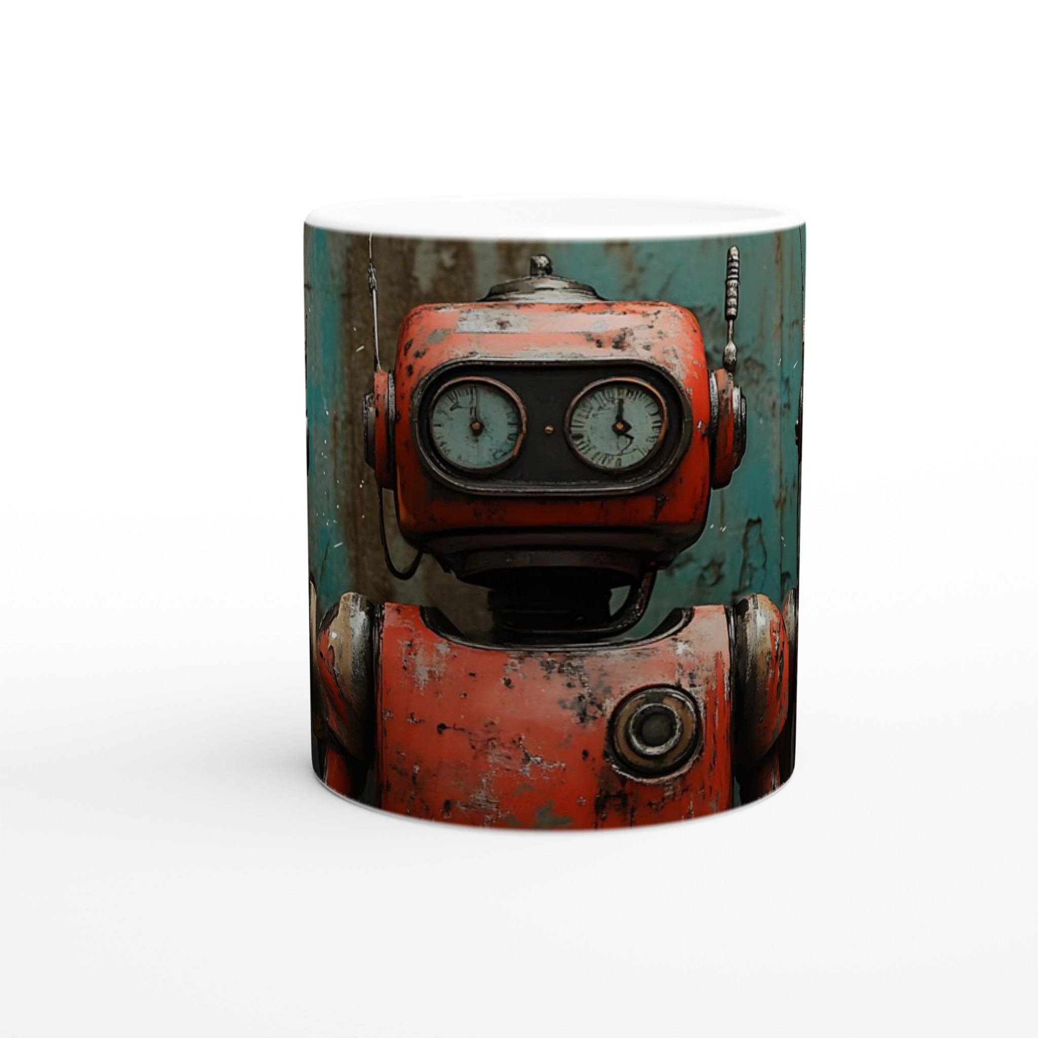 Retro Roboter Vänner 11oz Keramikmugg – Perfekt för Sci-Fi Entusiasten, Välj Din Färg! 8 afe6a3f3-aa27-4937-a44f-f640bd648cd8