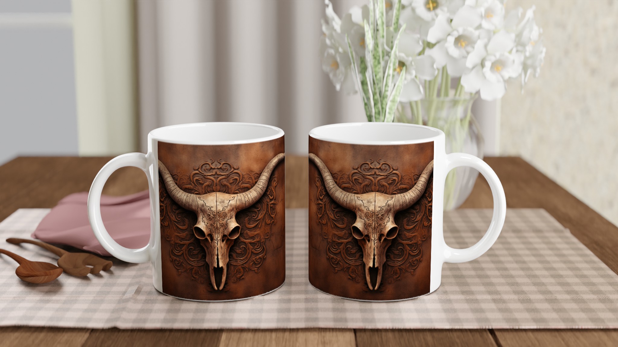 Western Skalle Keramikmugg – Rustik Charm i Valfri Färg, 11oz 10 aff264ec-3c8e-4114-b29c-c13090523ffd