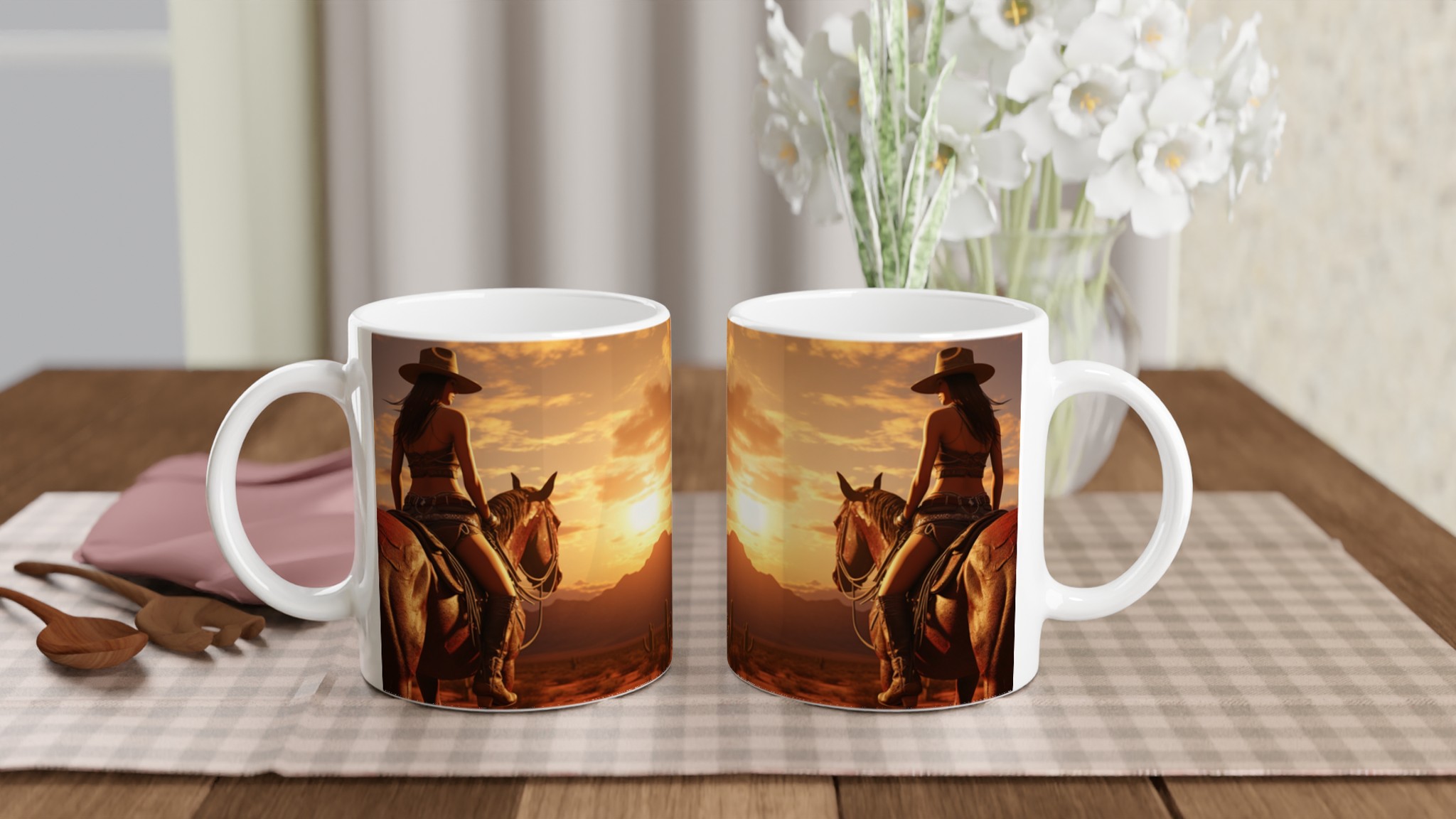 Western Sunset Riders – 11oz Keramikmugg i ditt val av sju livfulla färger 10 b01ad132-760c-4d5a-894a-f6b7cef6e4d3