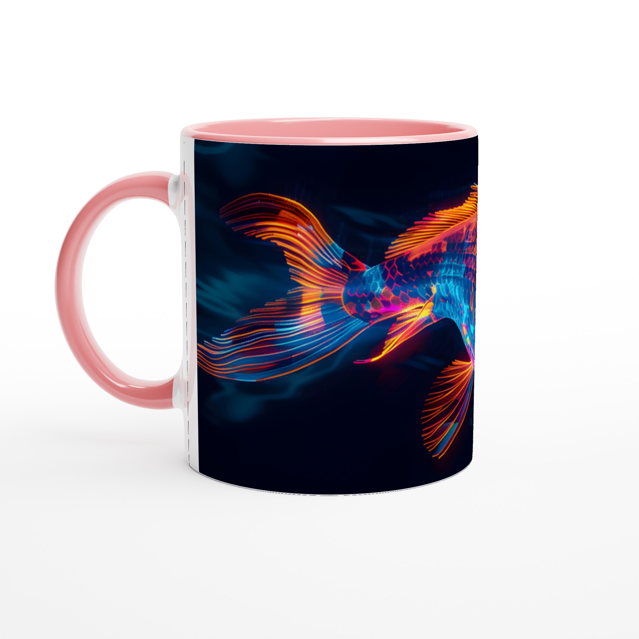 Neon Koi: 11oz Keramisk Mugg – Lysande Fiskdesign i Levande Färger för Kaffe- och Tedrickare 6 b04a9fb7-6959-40fd-b056-23d9d1829c39