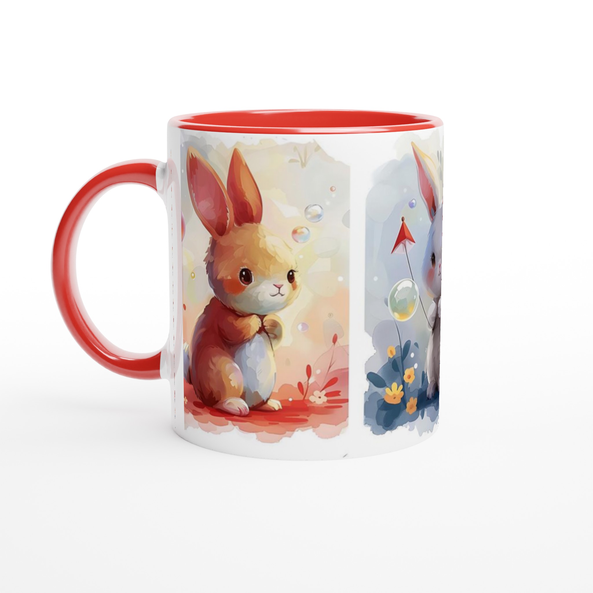 Söta Akvarellkaniner Mugg – Charmig 11oz Keramikmugg i Valfri Färg 2 b06df186-b43a-4522-a6c9-9797e9708949