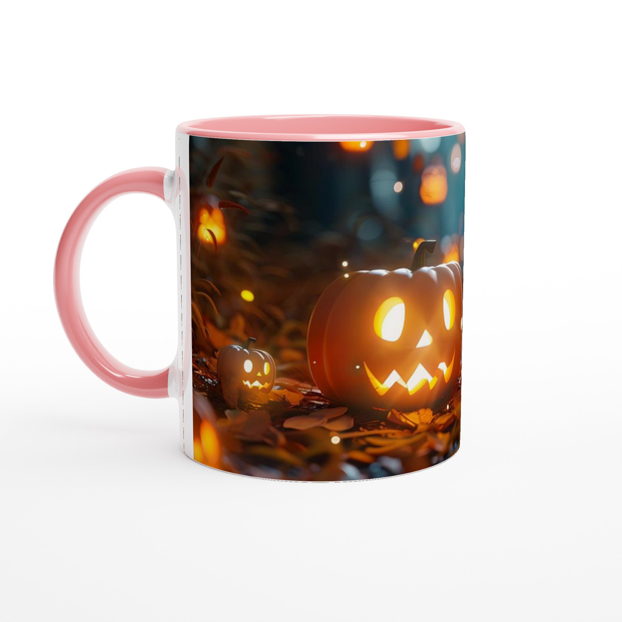 Mysig Halloween Mugg – Söta Spöken & Lysande Pumpor | 11oz Keramikmugg i Valfri Färg 6 b07621d8-1a45-4e03-9a2e-be8cc93ac9ca