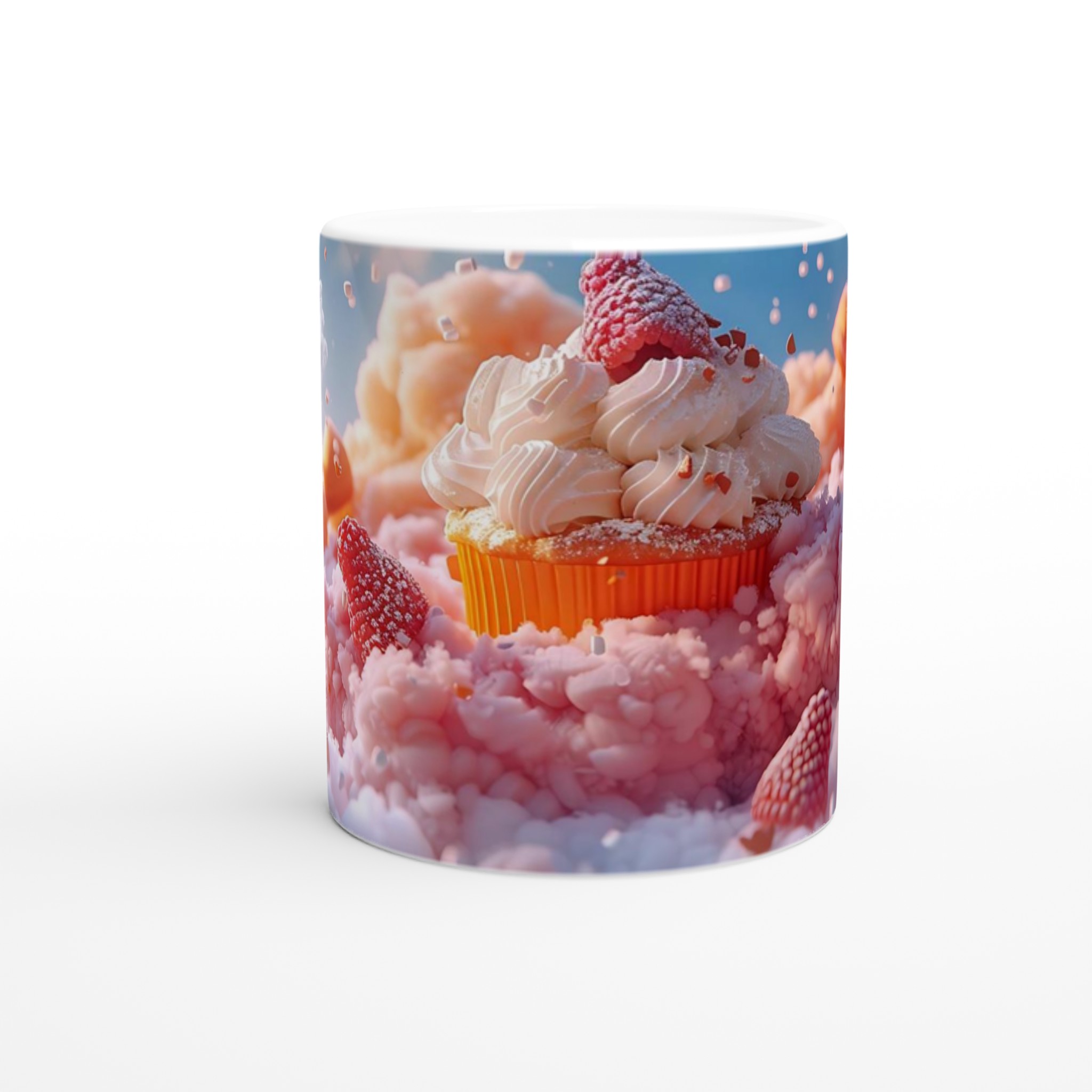 Drömsk Cupcake 11oz Keramikmugg – Pastellrosa Moln och Hallonmagi i Ditt Val av Färg 8 b09b9596-d800-41d4-b88d-f2910ae56c32