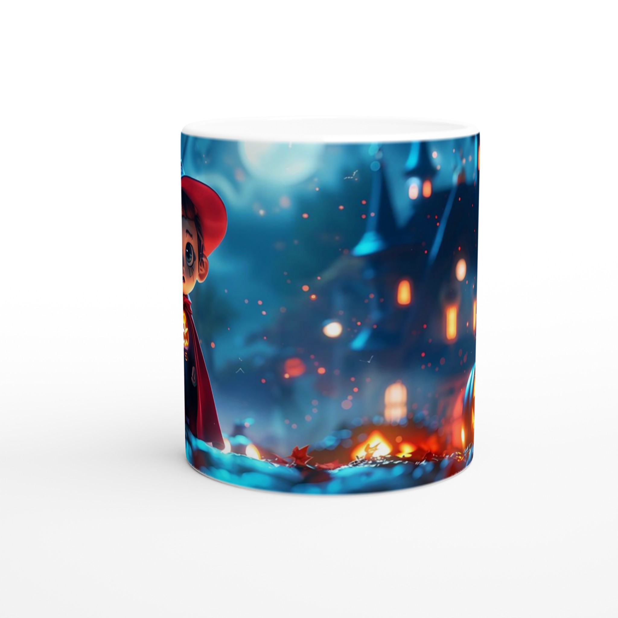 Magisk Halloween Mugg: Söt Häxpojke & Upplysta Pumpor – 11 oz Keramisk Mugg i Valfri Färg 8 b0a291b3-d13e-480d-8bff-bf1c146ff9c8