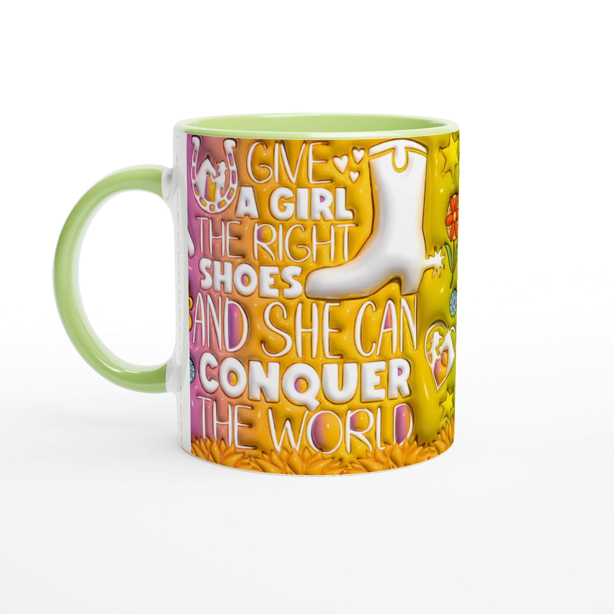 "Conquer the World" Western Chic Mugg – Inspirerande Keramikmugg i Klara Färger 3 b0df591a-aadf-4e91-9b7e-9fd6a85b05b8