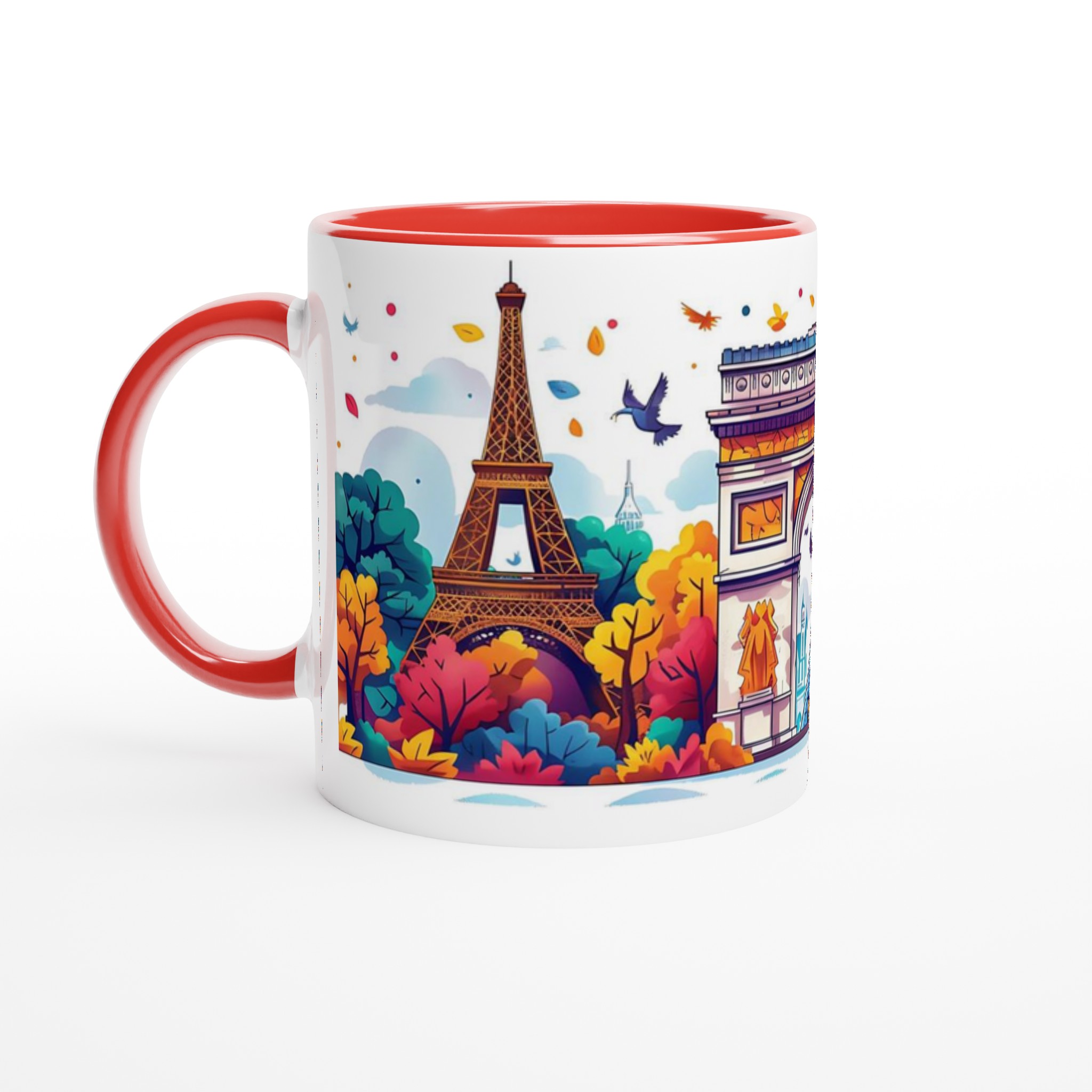 Parisisk Charm: Konstfull 11oz Keramikmugg med Ikoniska Landmärken – Välj Din Färg! 2 b0e200ff-c6fc-4276-a3e9-e24b0f31b939