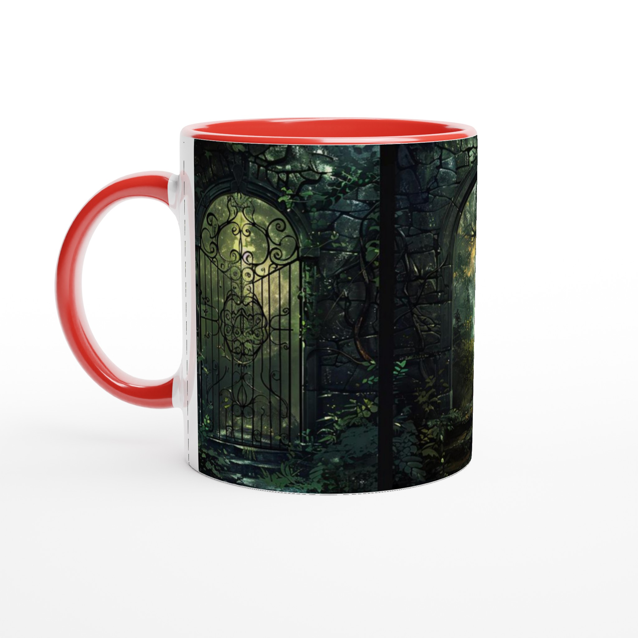 Magisk Portal Mugg – Fantasy Design med Frodig Grönska och Mystisk Glöd, 11oz Keramisk Mugg 2 b0fb77be-86eb-4ed1-a98e-84adda2cc485