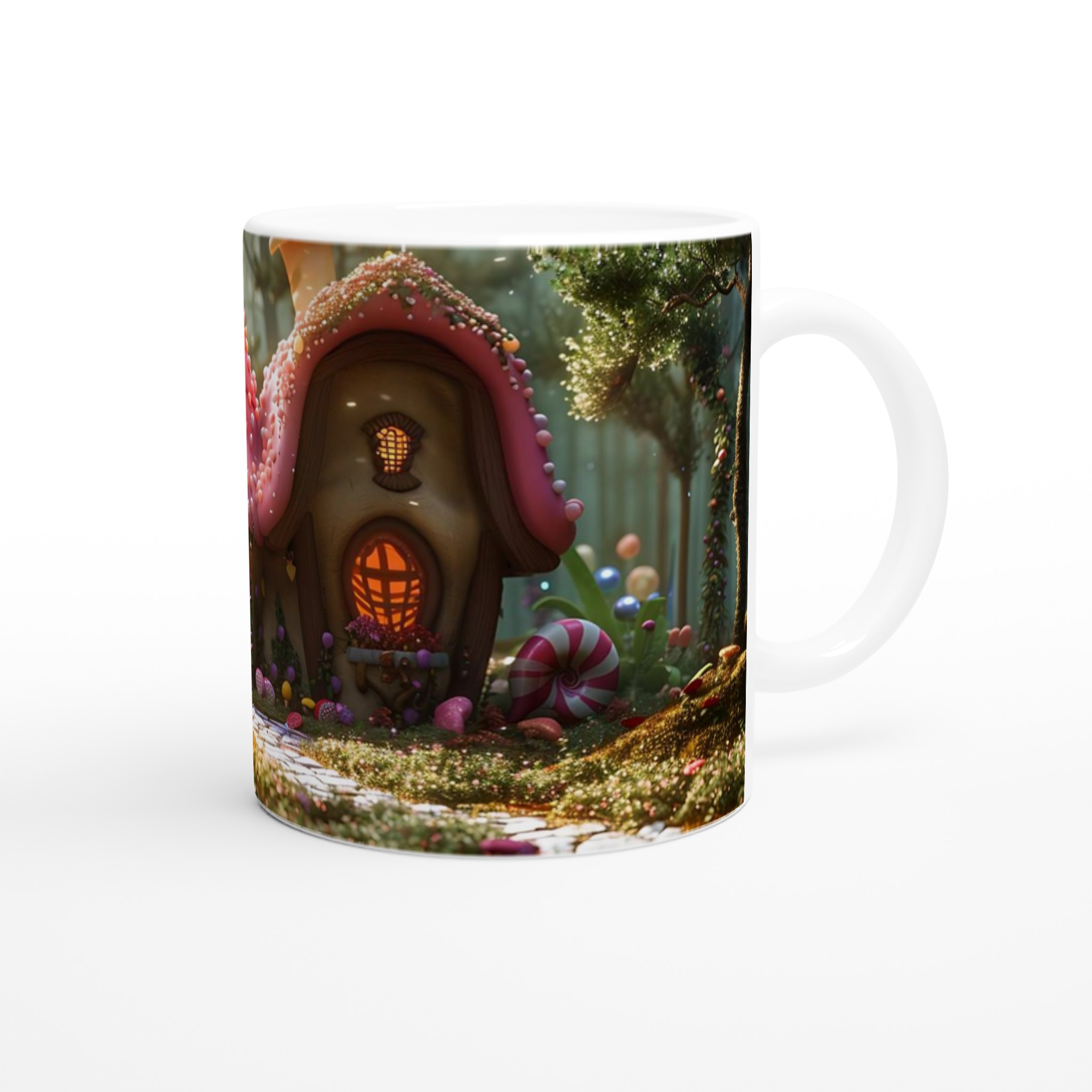 Fairy Tale Candy House Mugg – Drömsk Design i Livfulla Färger, 11oz Keramik 9 b0ff229c-0e02-4894-aca7-07e21225f2ad