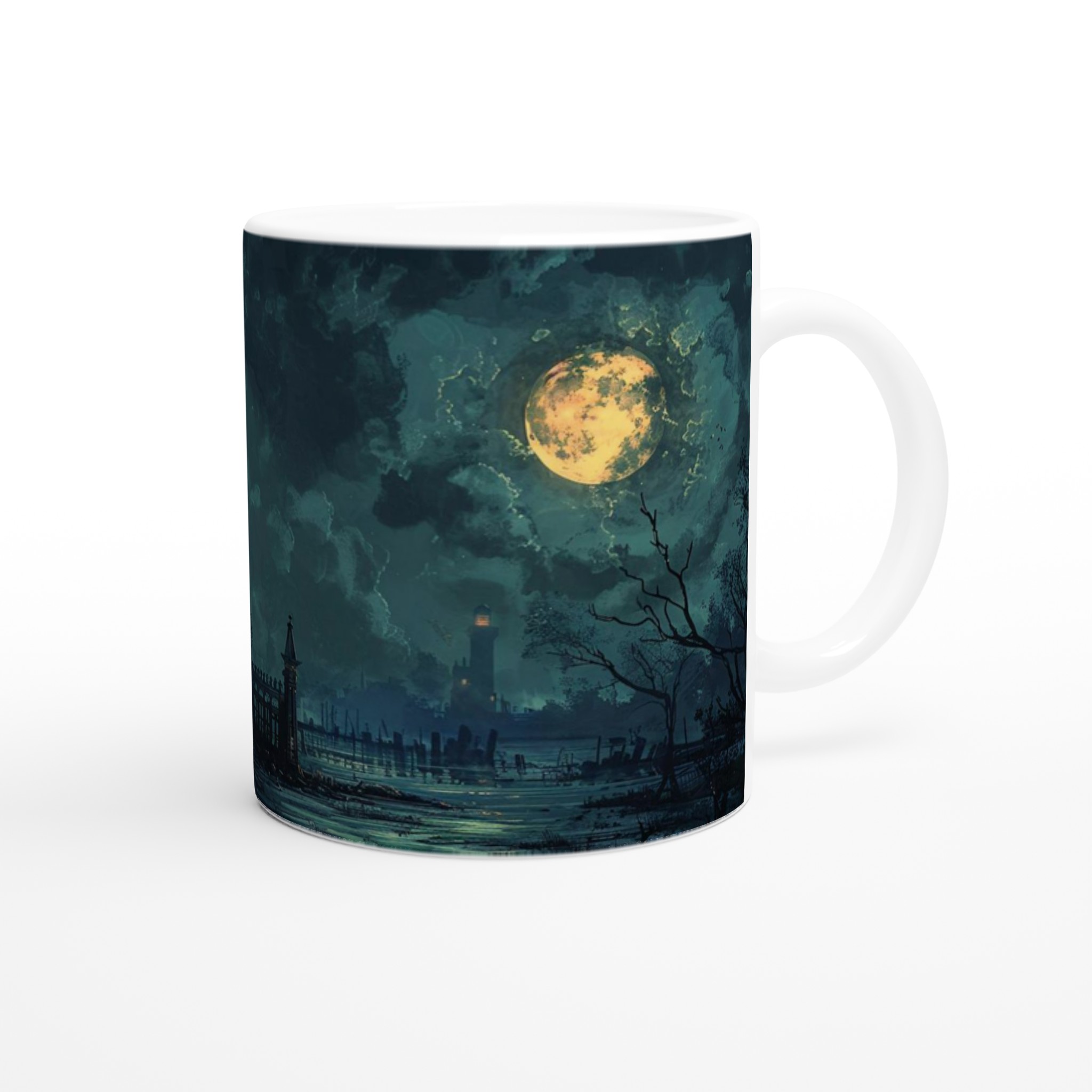Mystisk Månnatt 11oz Keramisk Mugg – Drömsk Gotisk Design i Ditt Val av Färg 9 b11c2457-5a2a-4a0e-bb5e-7901a05a65a2