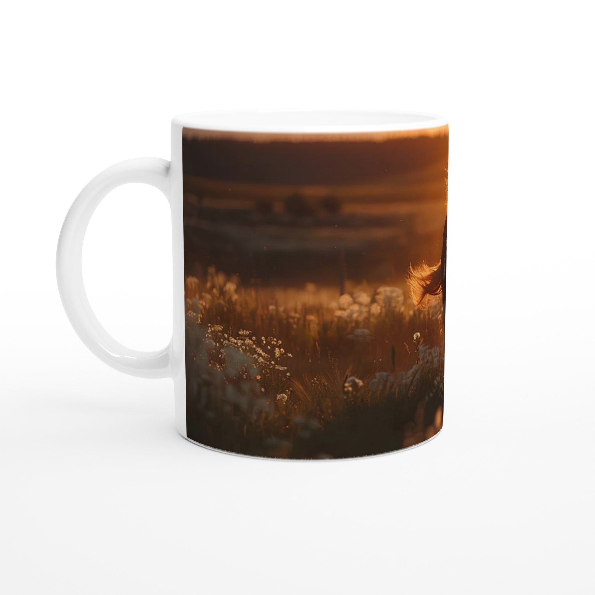 Vildhäst i Solnedgång Keramikmugg - 11oz, Välj Bland 7 Färger! 1 b13eab11-f199-4f97-b6d6-a5ec0c40376b