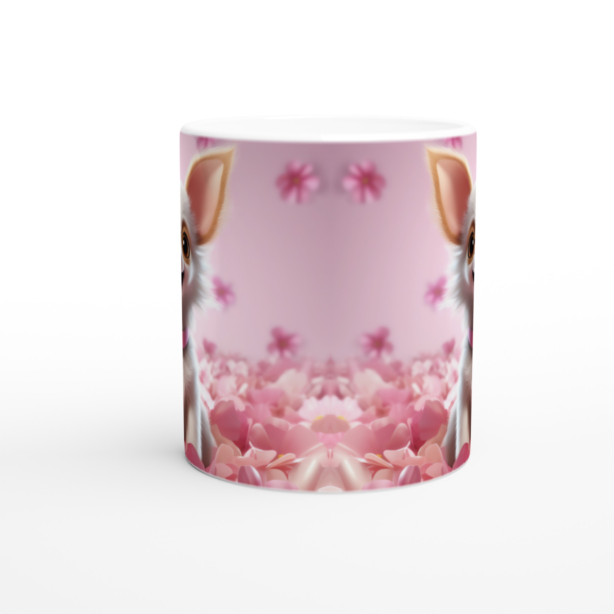 Chihuahua Drömmugg: Söt Valp i Rosa Blomster – 11oz Keramisk Mugg i Valfri Färg 9 b143daf7-e7c5-4d7e-827a-92993436211d