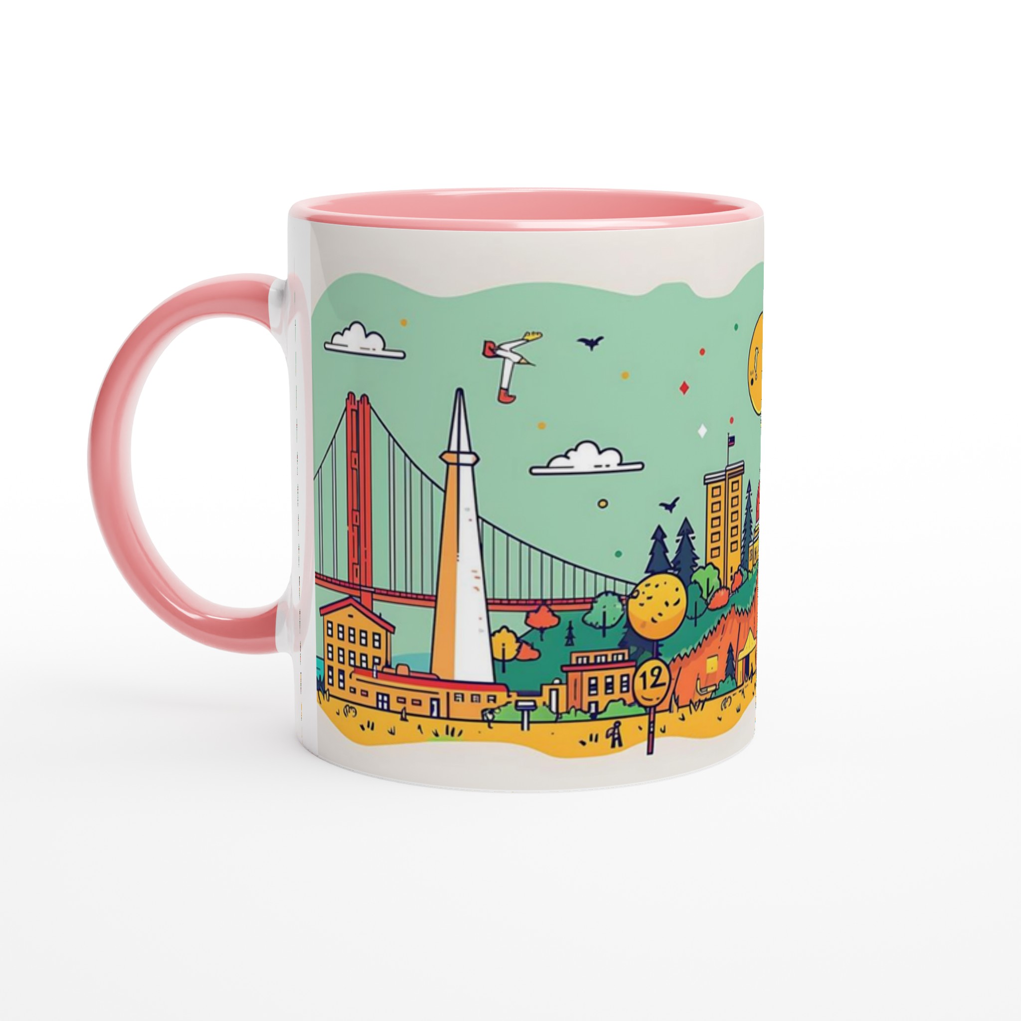 San Francisco Skyline Mugg – Charmig & Färgstark Keramikmugg, Välj din favoritfärg! 6 b1a2521c-0bce-4e91-9e58-367d52b96276