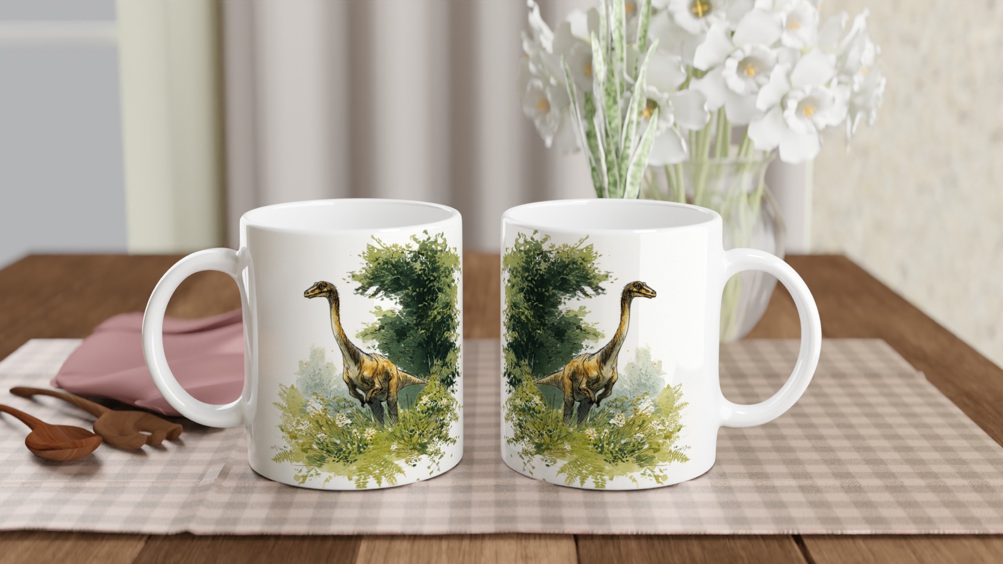Dinosaurie i Akvarell 11oz Keramisk Mugg – Välj bland 7 Livfulla Färger! 10 b20a7fa1-954a-4fb2-bcd8-80208a68a6fa