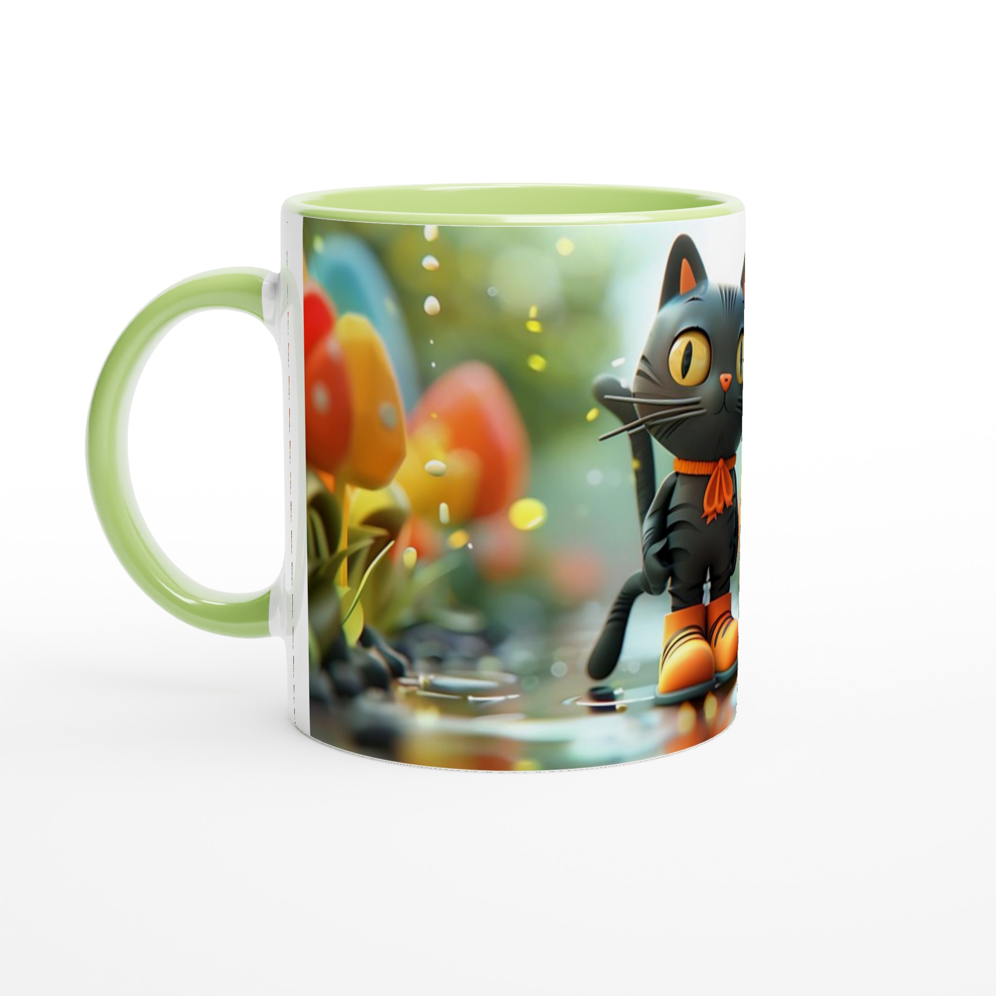 Magisk Katt i Svampskog - 11 oz Premium Keramikmugg i ditt färgval 3 b2379c26-3085-4a5a-9fa5-d21c7be8d2fd