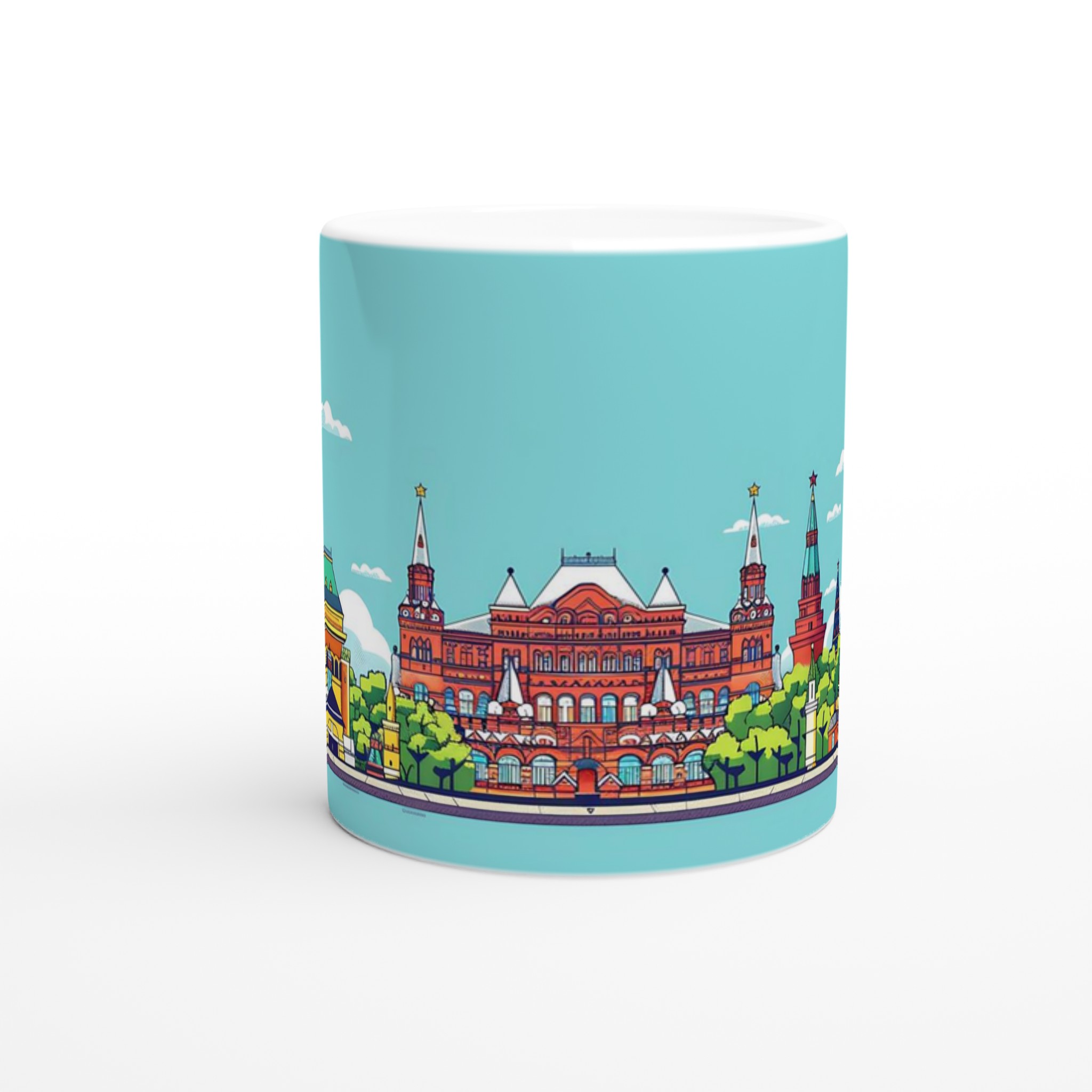 Historiska Moskva Skyline Keramikmugg - Färgstark Konst för Din Favoritdryck, Välj Bland 7 Levande Färger 8 b2d5edc7-8417-4f1c-afce-d2c044b8933a