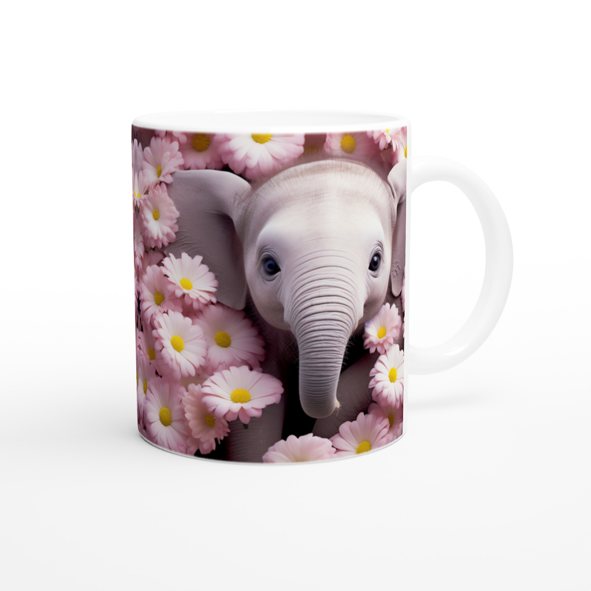 Söt Baby Elefant Bland Rosenskära Keramikmugg – En charmig present i 7 färger 9 b2dd214e-d538-41a7-8995-589d582a6876