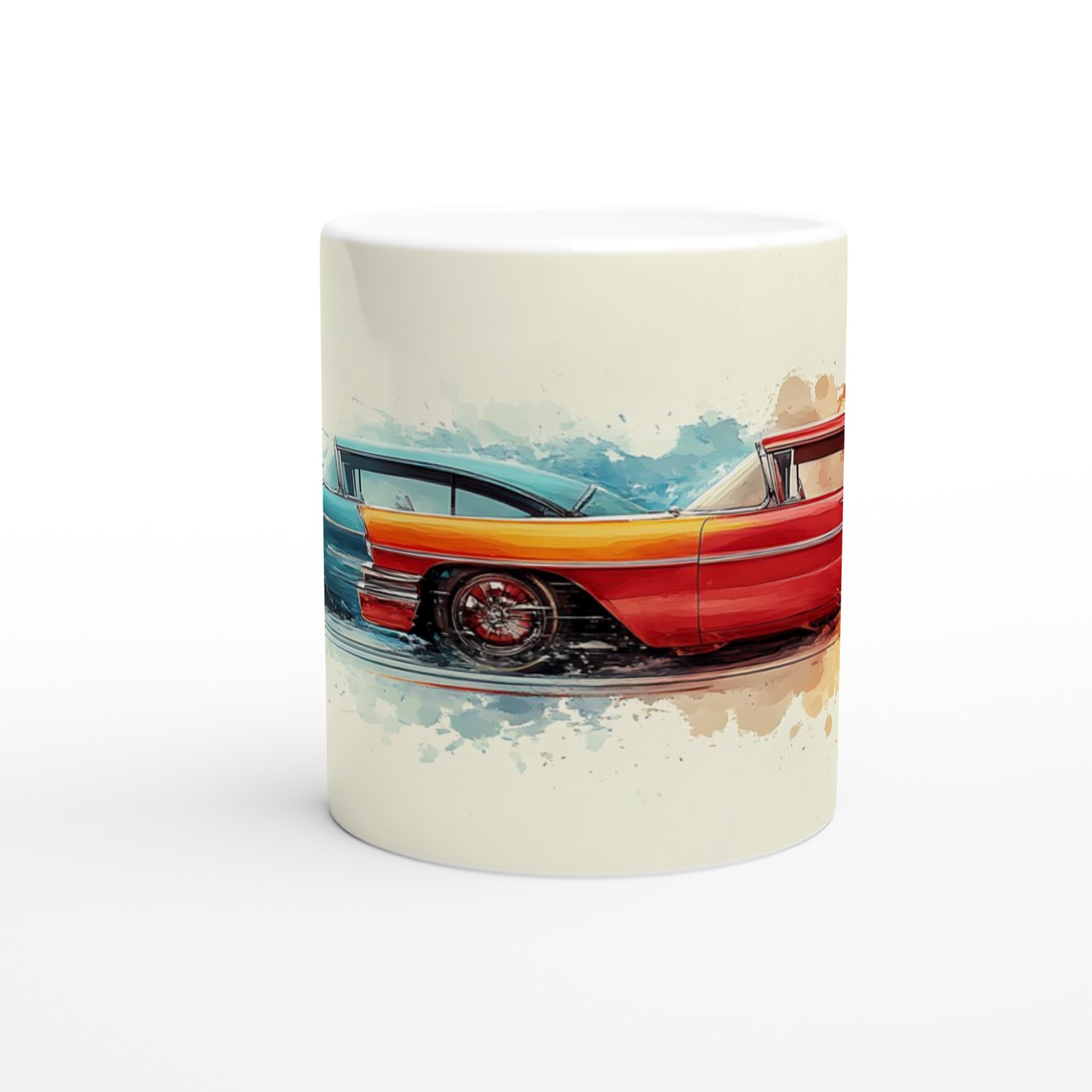 Klassiska Bilar Akvarell Mugg - Vintage Fart & Färg på 11oz Keramik 8 b3060e9b-f080-44a0-aa42-bed9847b6b7e