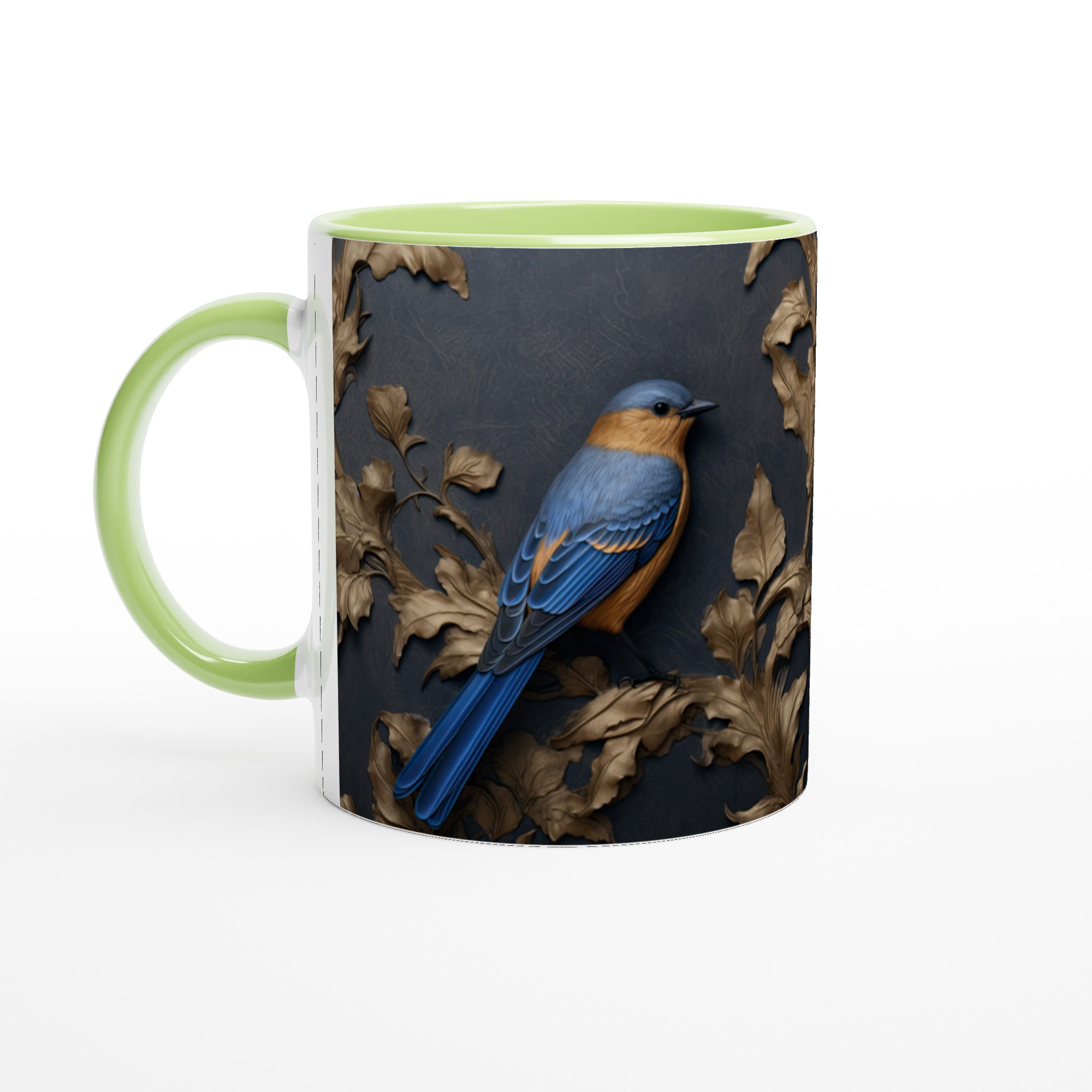 Elegant Blåfågel Keramikmugg - Lyxig Barockstil Kaffekopp i 7 Färger 3 b35bf13e-bf06-4d83-b053-5eedd83957db