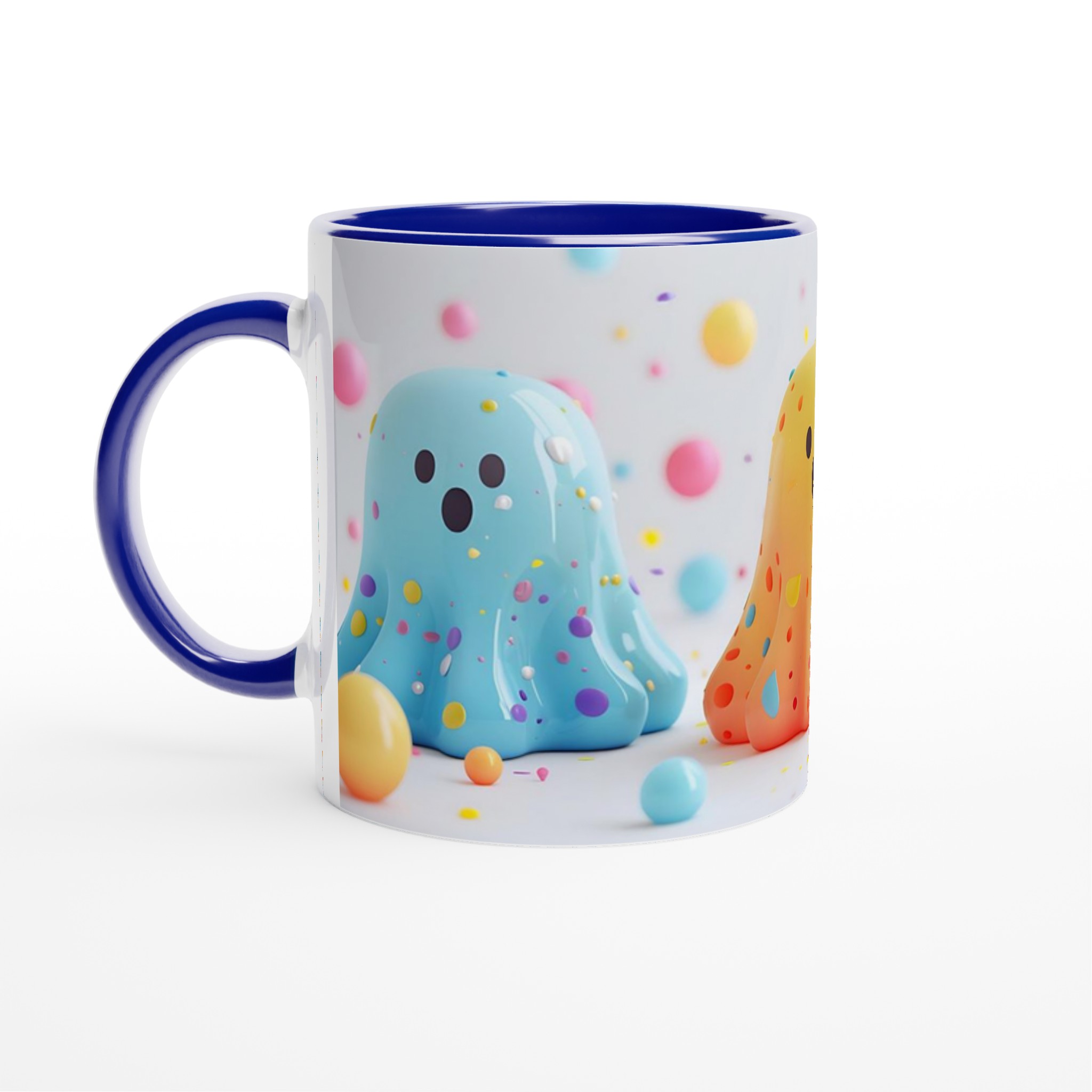 Mångfärgad glad spökmugg – 11oz keramisk mugg för barn och lekfulla själar 4 b39e8639-b18b-47a0-9c93-a45222e162a1