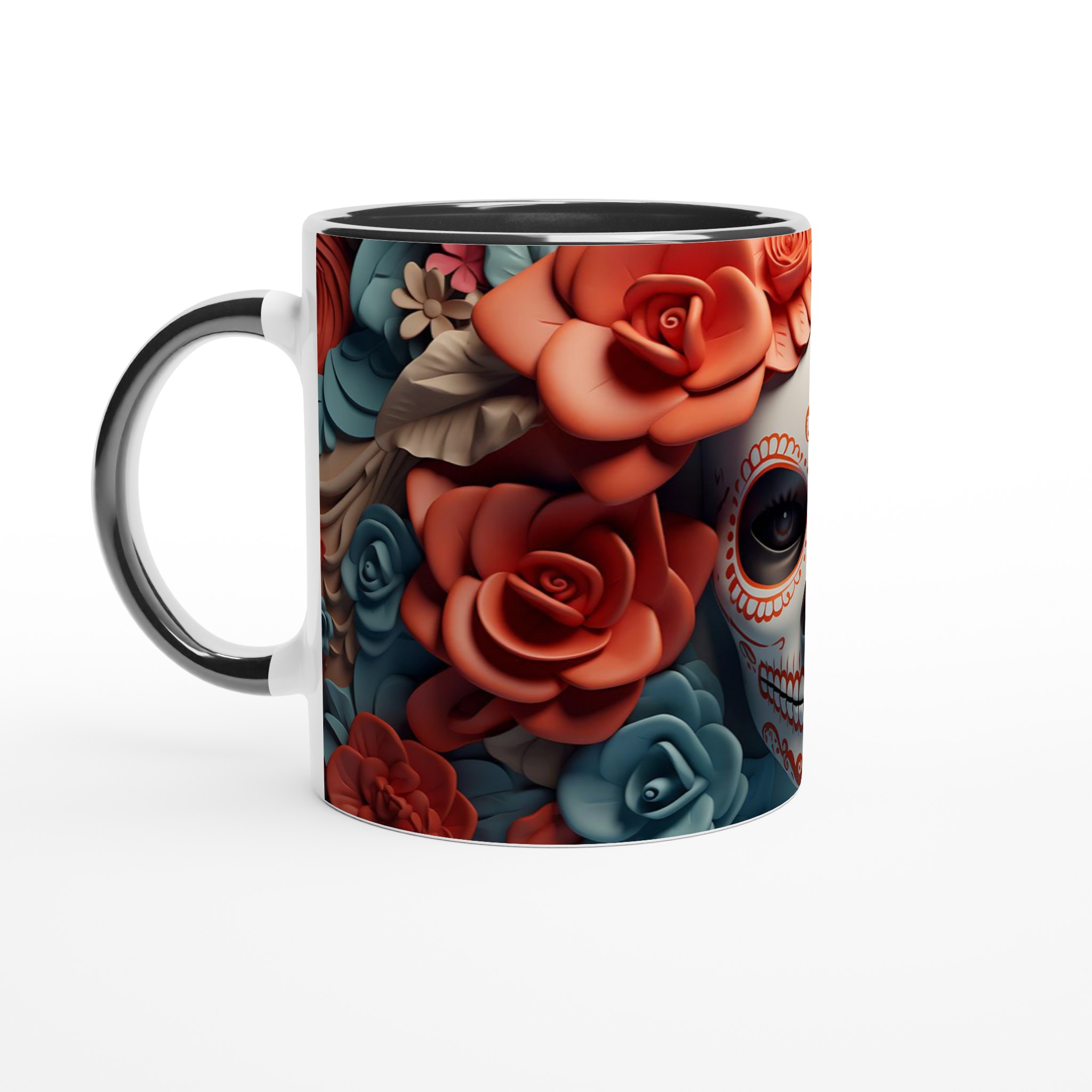 Sugar Skull Elegans Keramikmugg – Välj bland 7 Livfulla Färger 7 b3b212ae-2645-4ba2-9113-90d6010bcef7