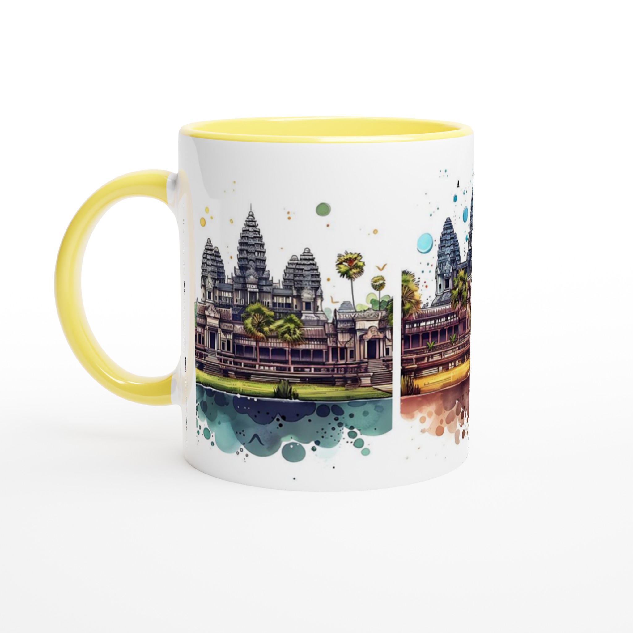 Angkor Wat Akvarell Mugg - Välj din färg, 11oz Keramikmugg för kaffeälskare & resenärer 5 b3c92340-6260-4880-bbcb-73d2a40cadd4