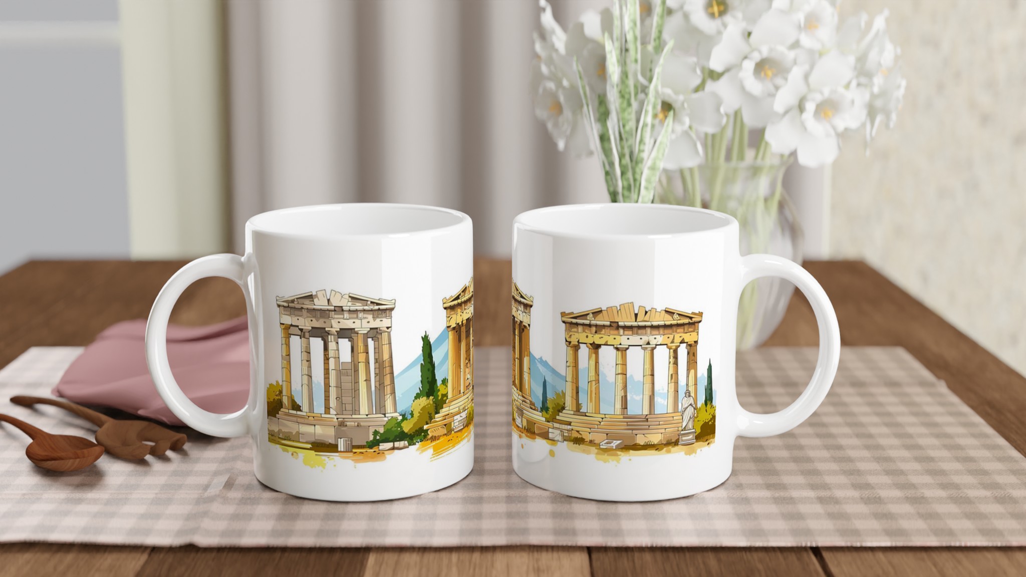 Antik Grekland Tempel Mugg - Klassisk Konst för Din Kaffestund i Valfri Färg 10 b40e79ef-ad51-4cf9-816a-e3698555b7cd