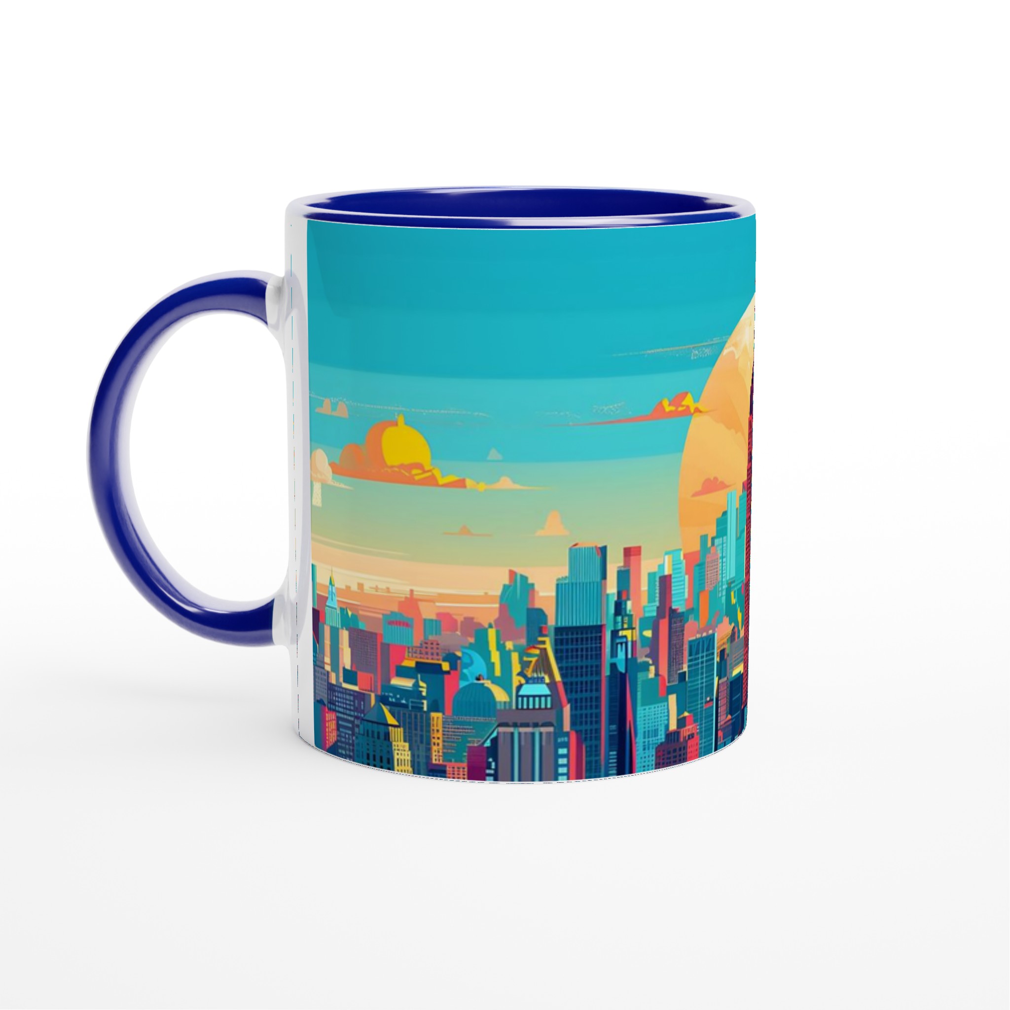 New York City Skyline Kaffemugg – Färgstark, Pop Art-inspirerad Keramikmugg (11 oz) 4 b51821a1-0f2c-4219-baf3-6c5e0e2881f3